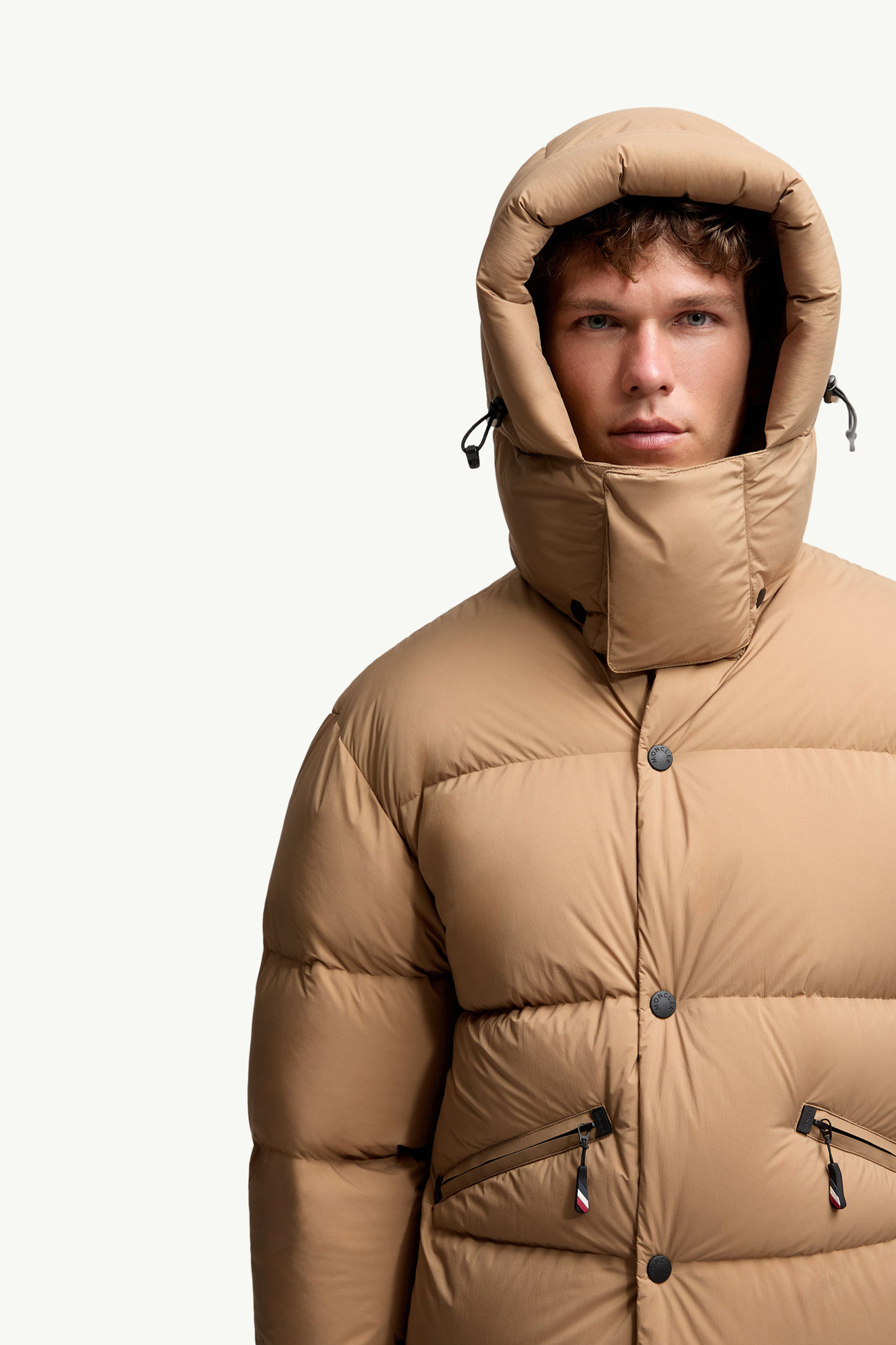 Coraia Hooded Down Ski Jacket Men Beige Moncler 5