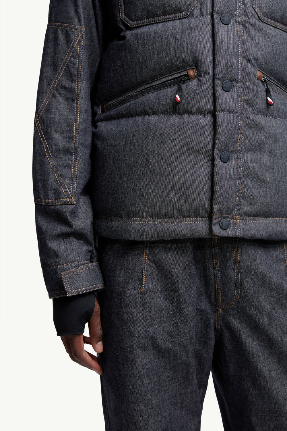 Krachan Down Denim  Gilet Men Dark Gray Moncler 6