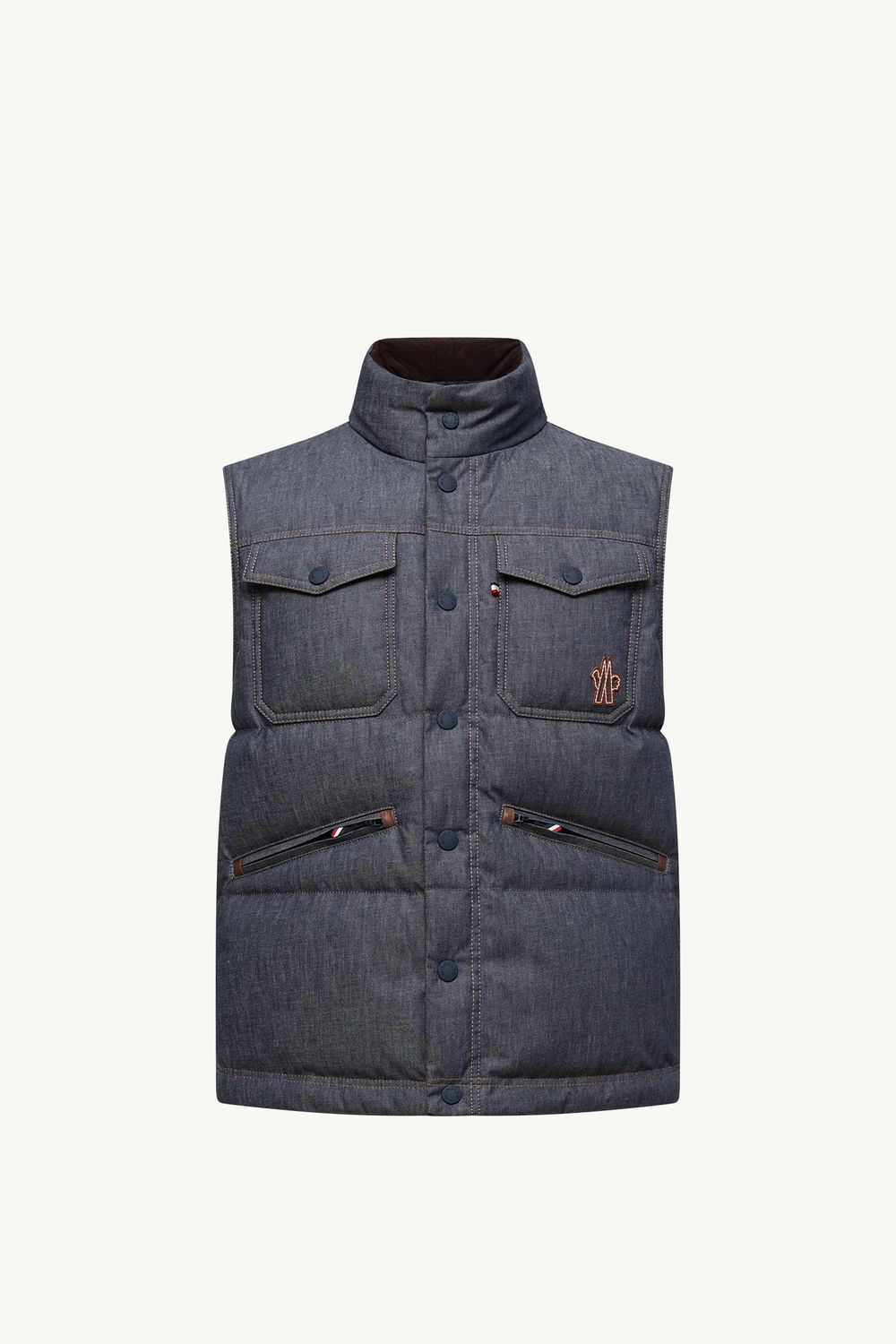 Krachan Down Denim  Gilet Men Dark Gray Moncler 2