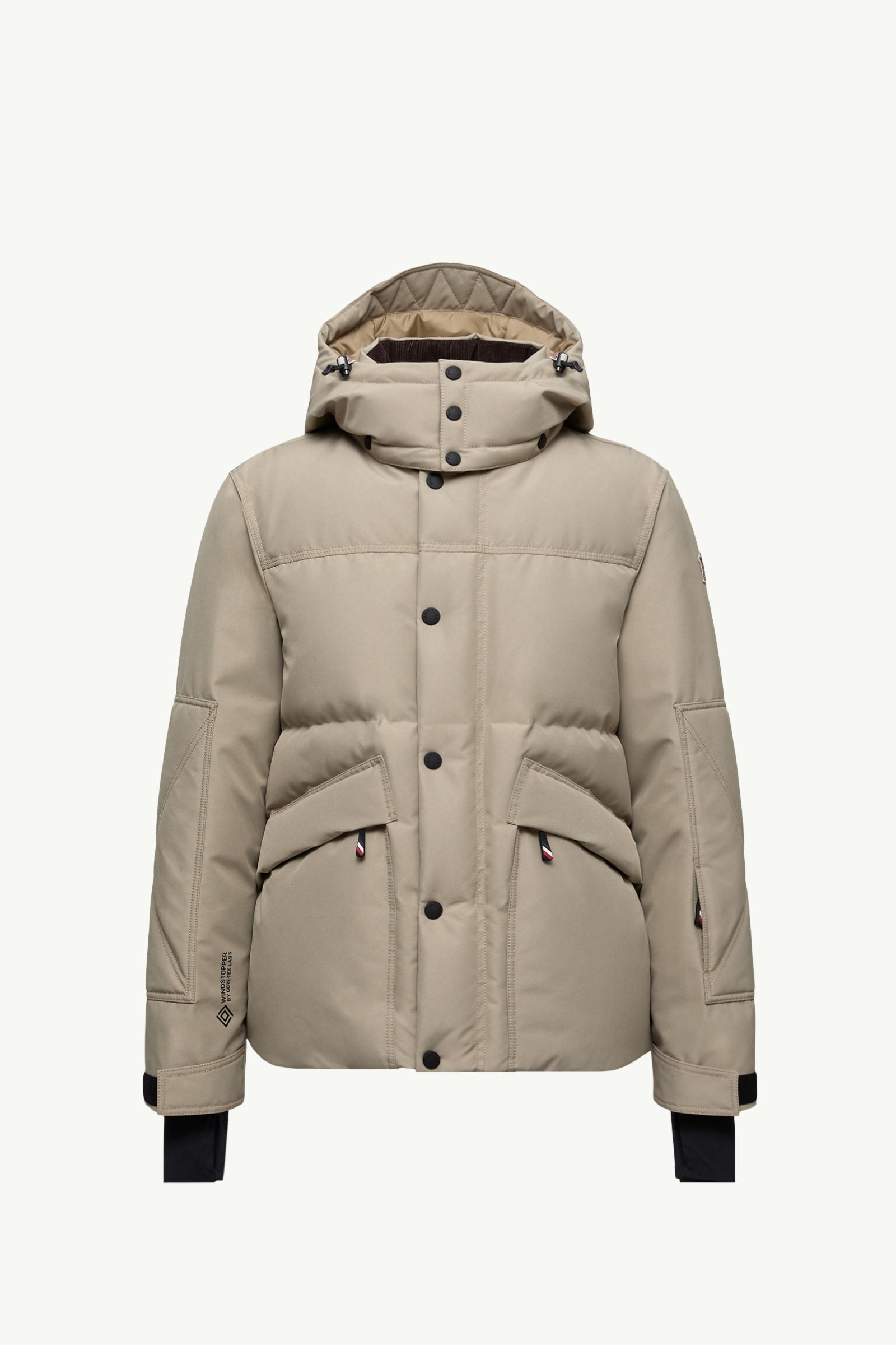 Grey Beige Elfin Hooded GORE-TEX® Laminate Insulated Ski Jacket