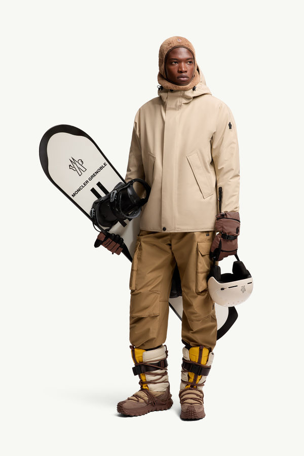 Giacca da sci Lambir imbottita in GORE-TEX con cappuccio Uomo Beige Chiaro Moncler 0