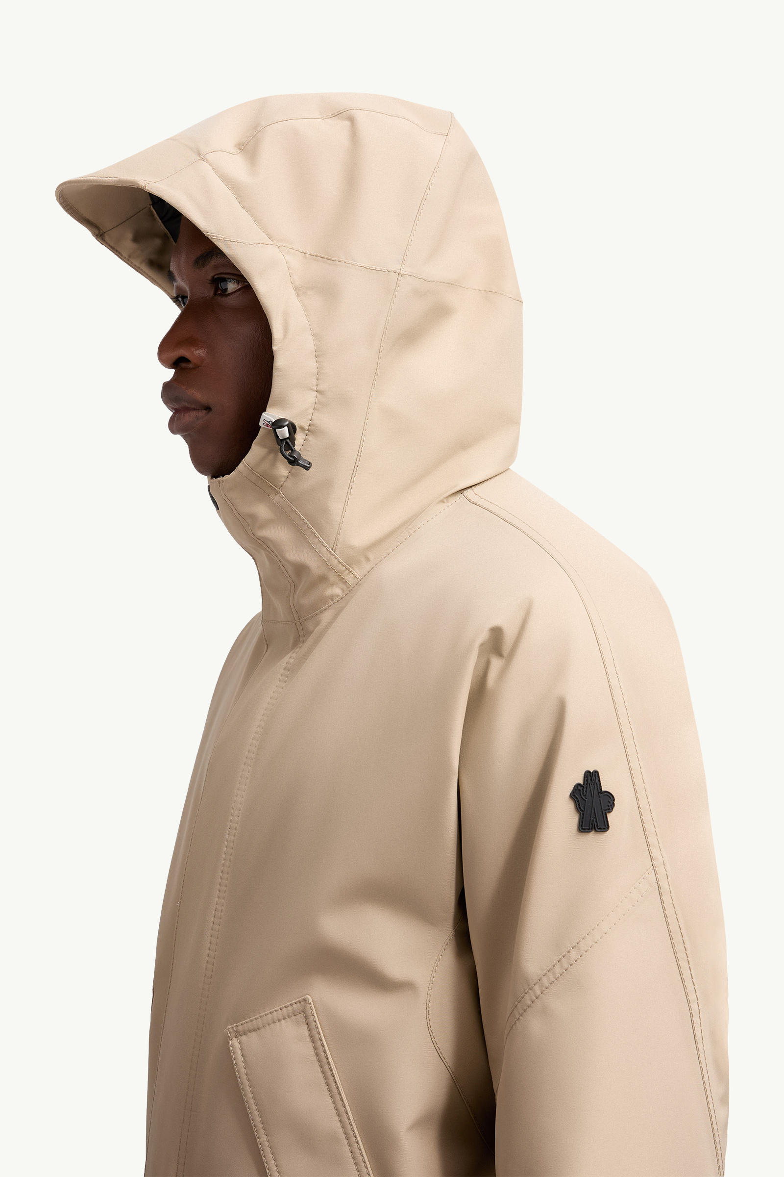 Lambir Hooded Gore-Tex Down Ski Jacket Men Light Beige Moncler 1