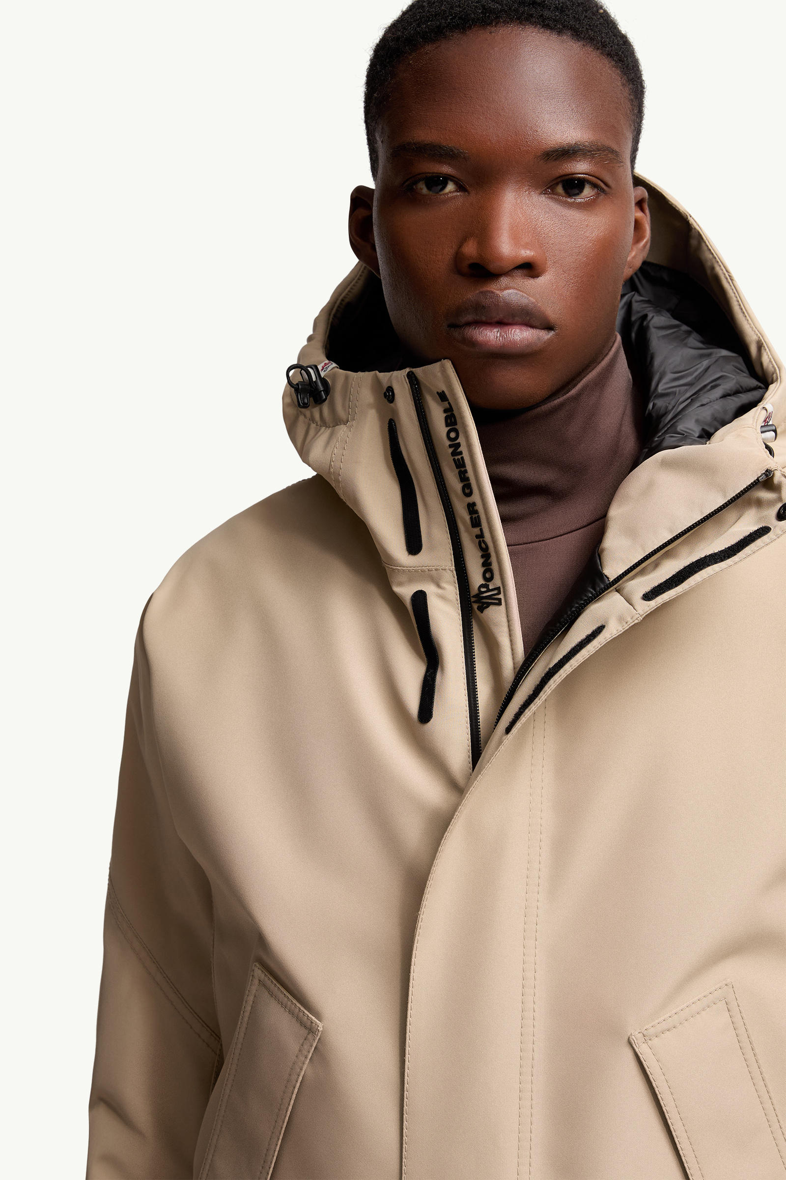 Lambir Hooded Gore-Tex Down Ski Jacket Men Light Beige Moncler 7