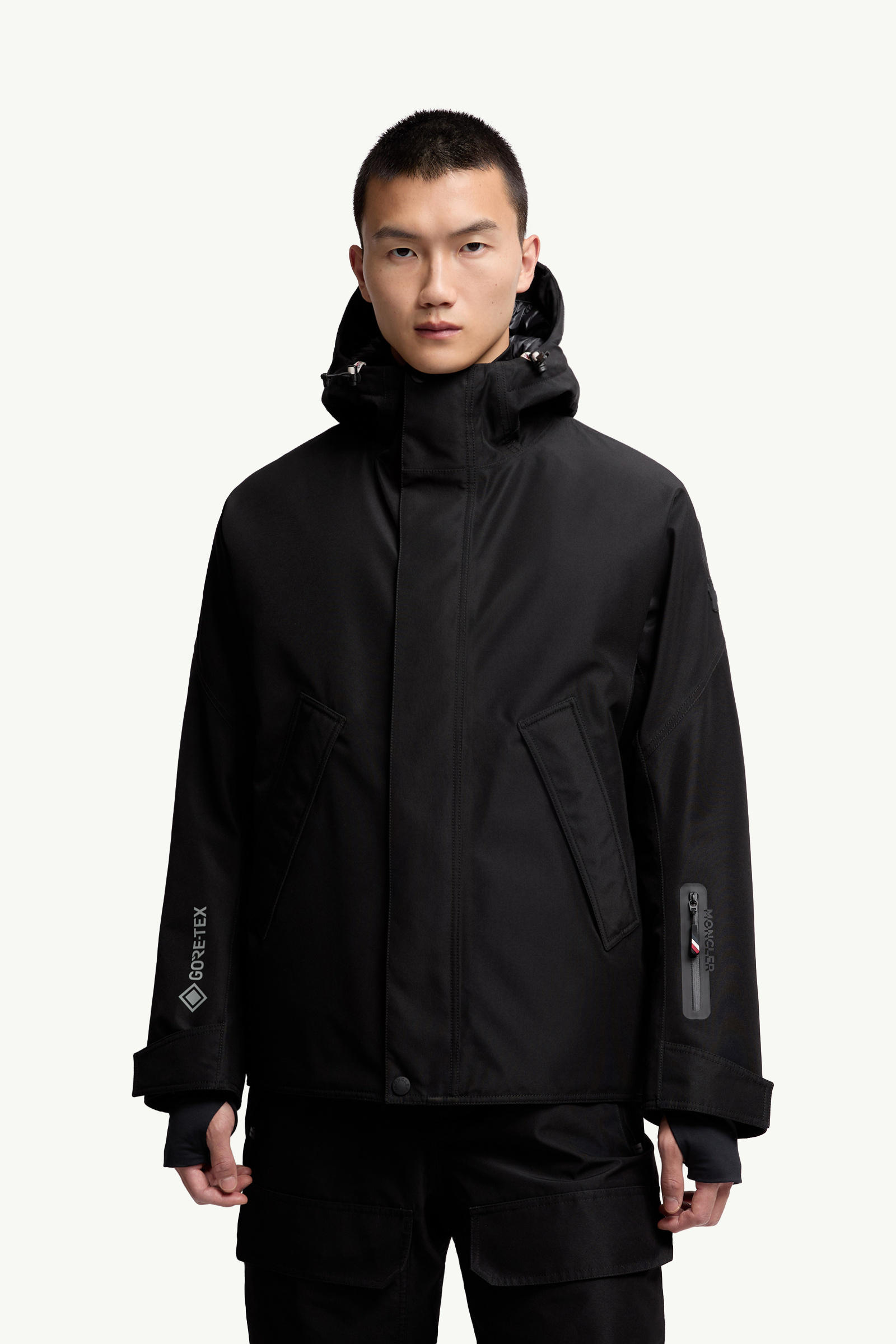 Lambir ダウンスキージャケット メンズ ブラック Moncler 3
