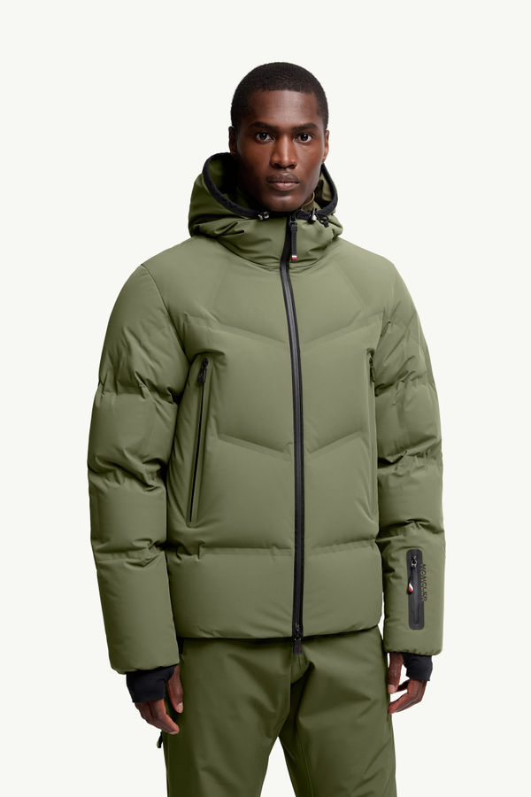 Angren Hooded Down Ski Jacket Men Sage Green Moncler 3