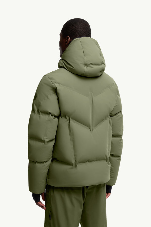 Angren Hooded Down Ski Jacket Men Sage Green Moncler 4
