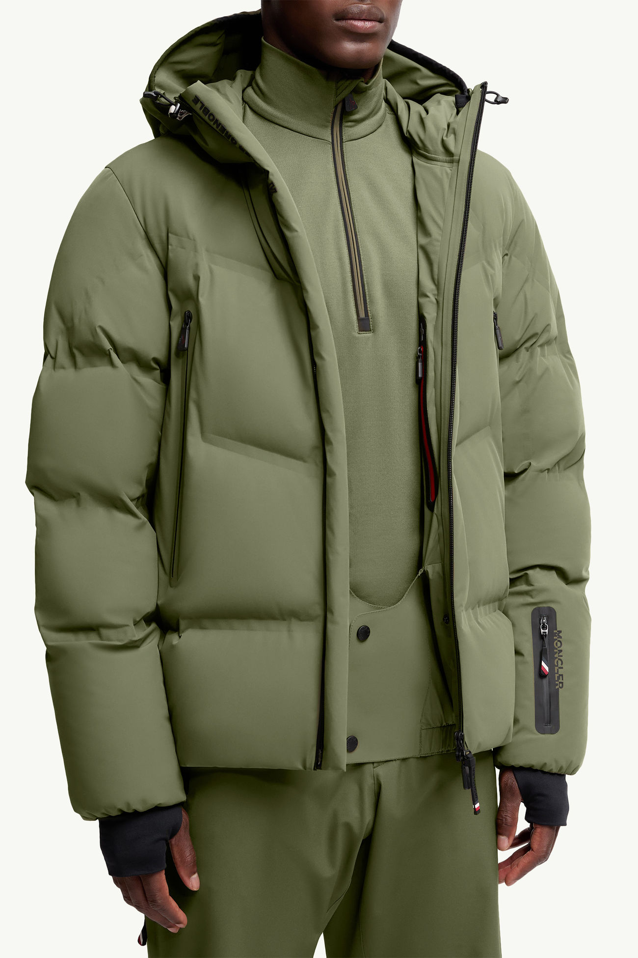 Angren Daunen-Skijacke mit Kapuze Herren Salbeigrün Moncler 5