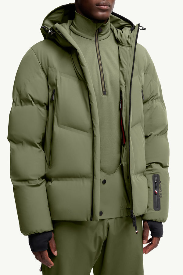 Angren Hooded Down Ski Jacket Men Sage Green Moncler 5