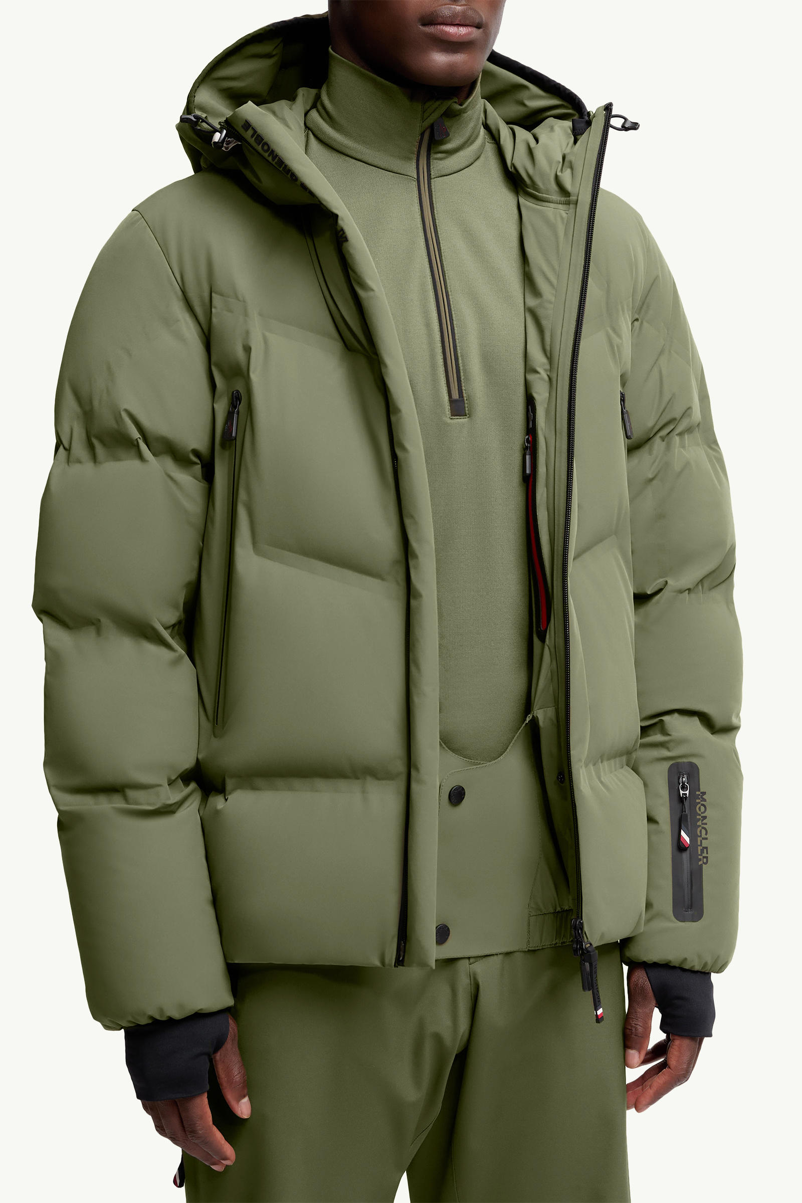 Doudoune de ski à capuche Angren Hommes Vert Sauge Moncler 5