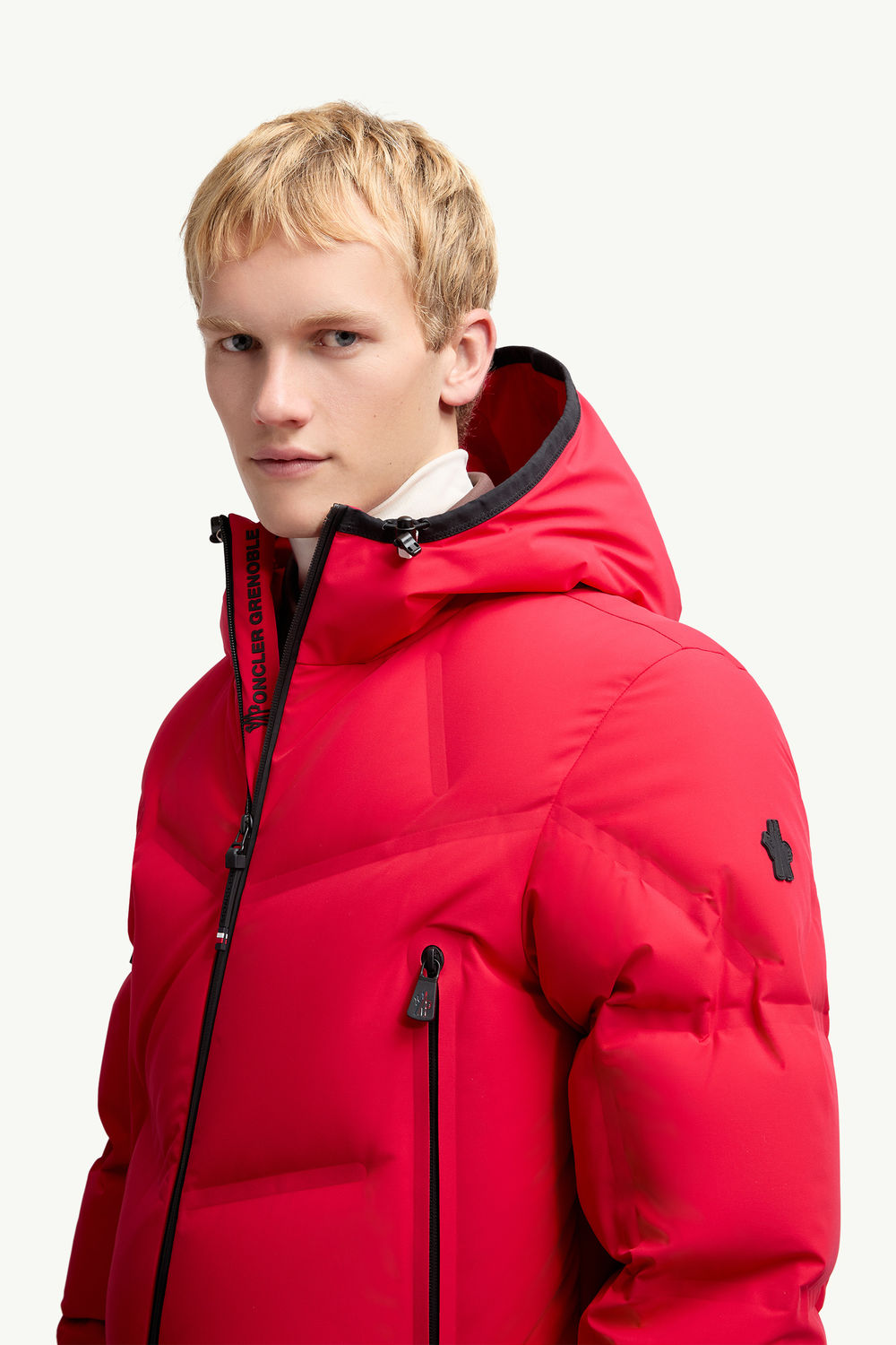 Angren Hooded Down Ski Jacket Men Dark Red Moncler 1