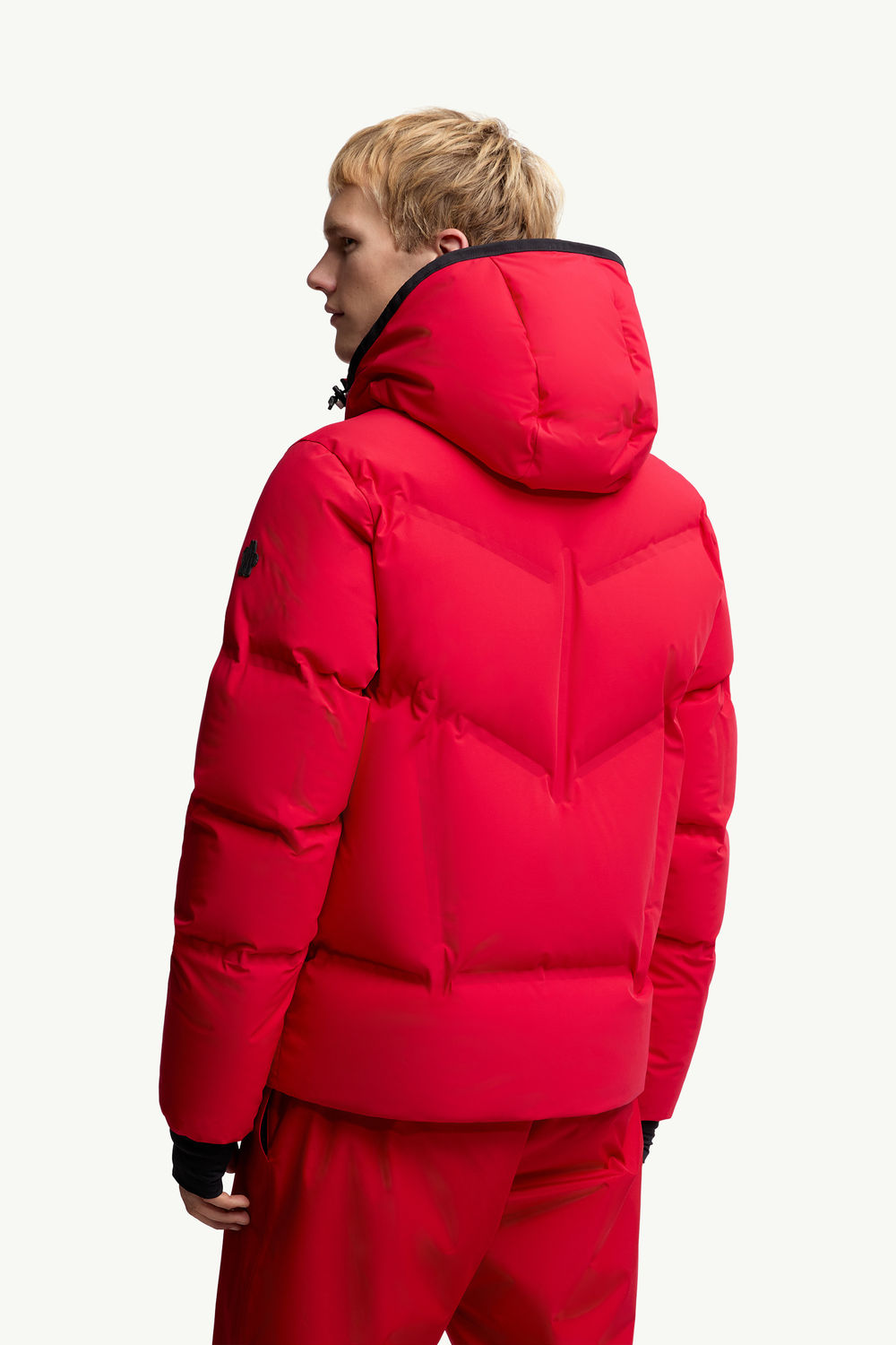 Angren Hooded Down Ski Jacket Men Dark Red Moncler 4
