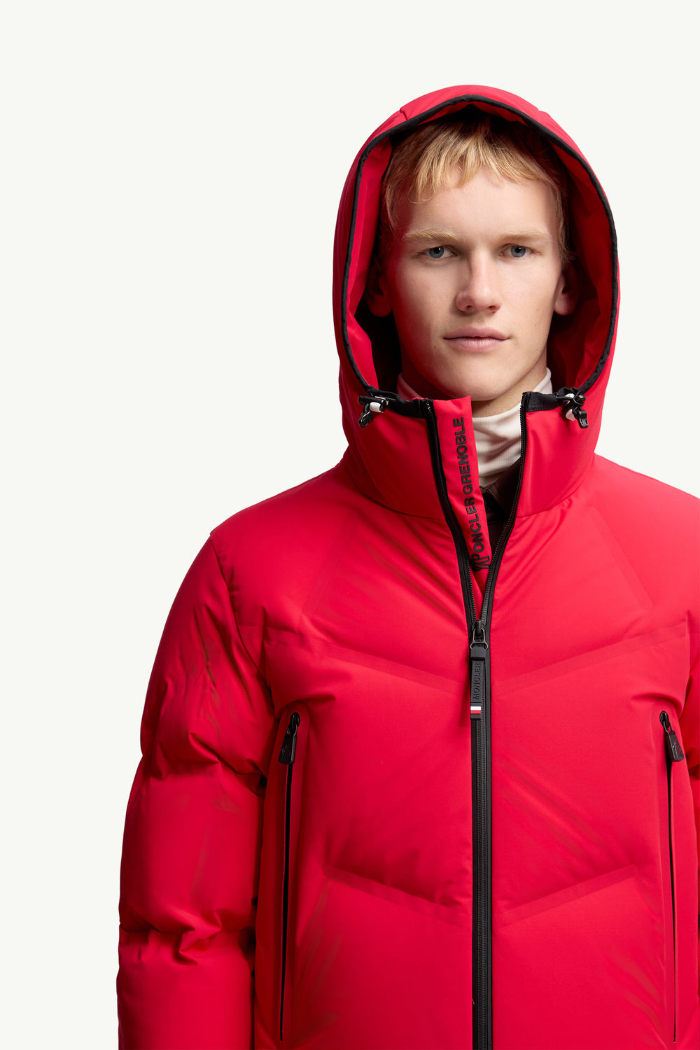 Angren Hooded Down Ski Jacket Men Dark Red Moncler 6