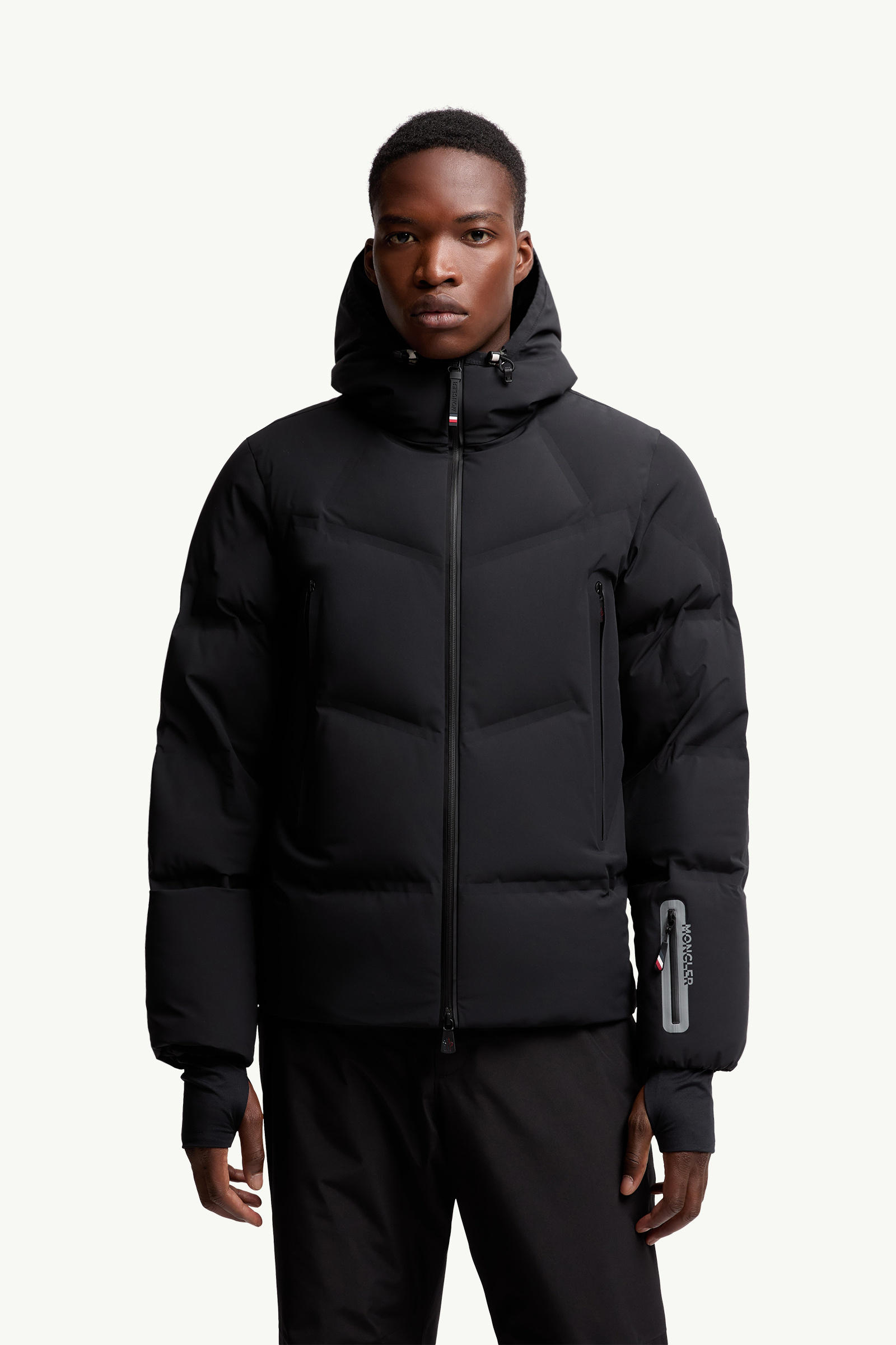 Angren Hooded Down Ski Jacket Men Black Moncler 3
