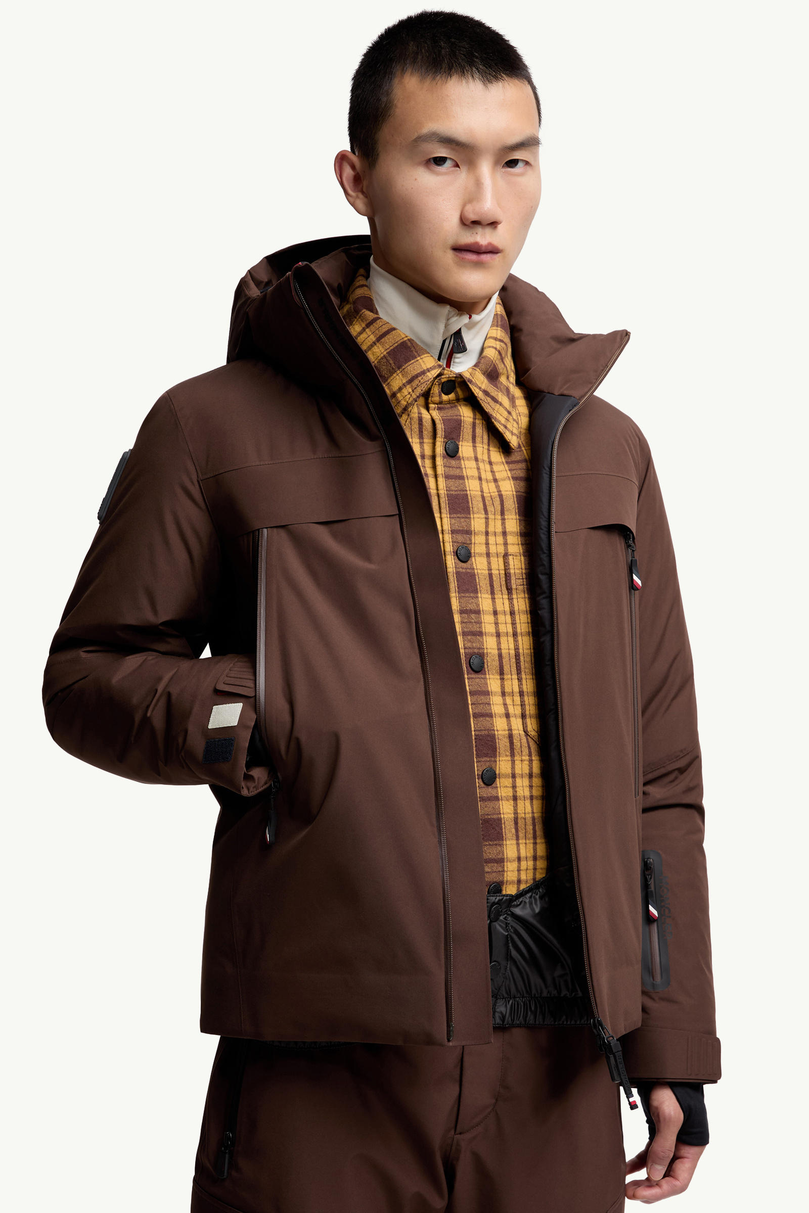 Balmhorn Hooded GORE-TEX Down Ski Jacket Men Brown Moncler 5