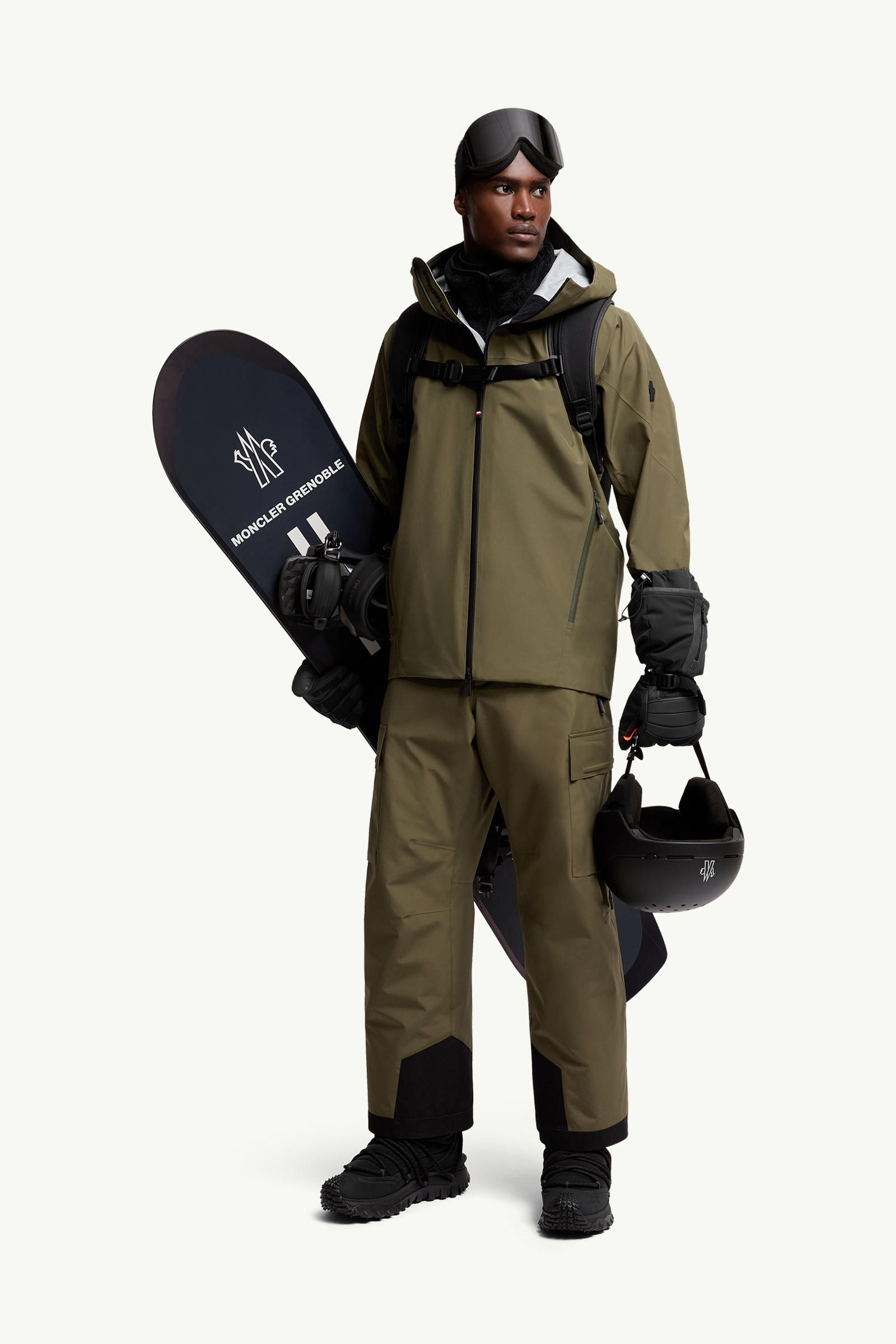 Chaqueta de esquí con capucha de GORE-TEX Hinterburgs Hombre Verde Oliva Moncler 0