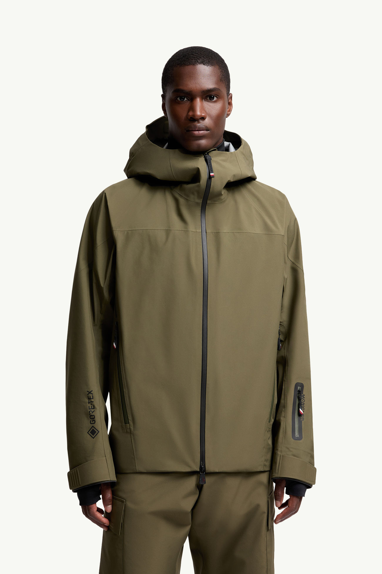 Hinterburgsスキージャケット メンズ オリーブグリーン Moncler 3