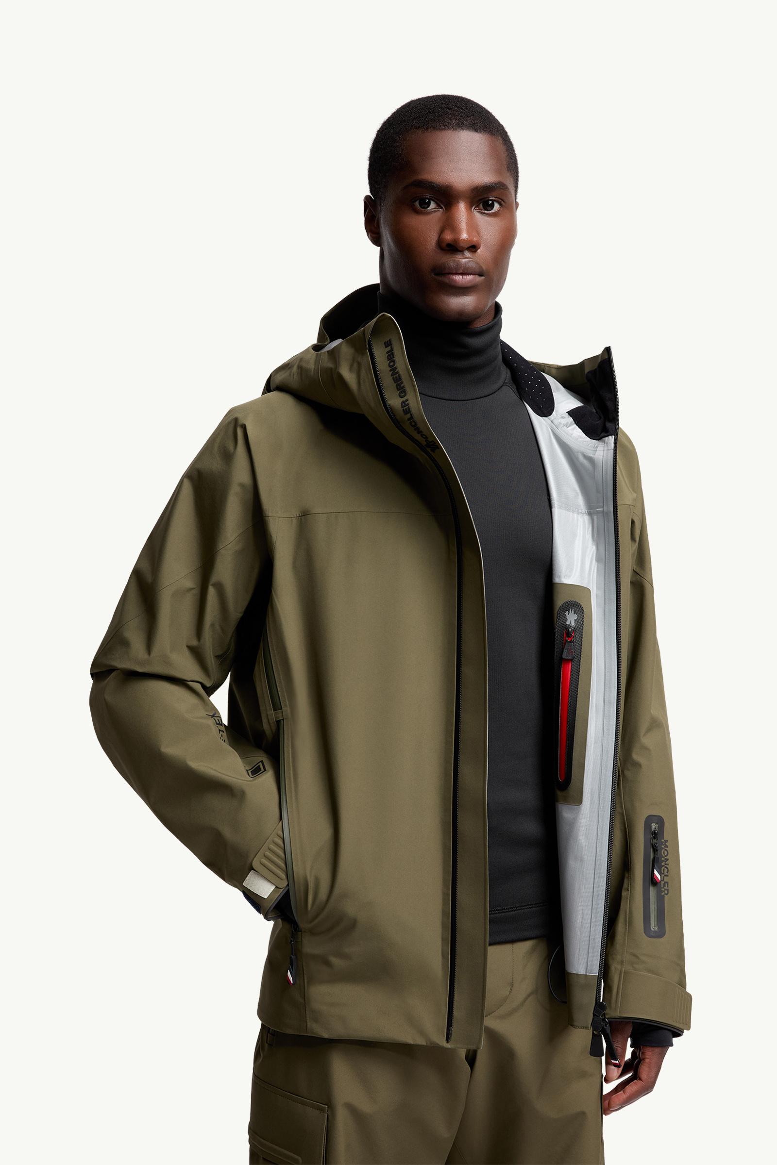 Olive Green Hinterburgs Hooded GORE-TEX Ski Jacket - Windbreakers