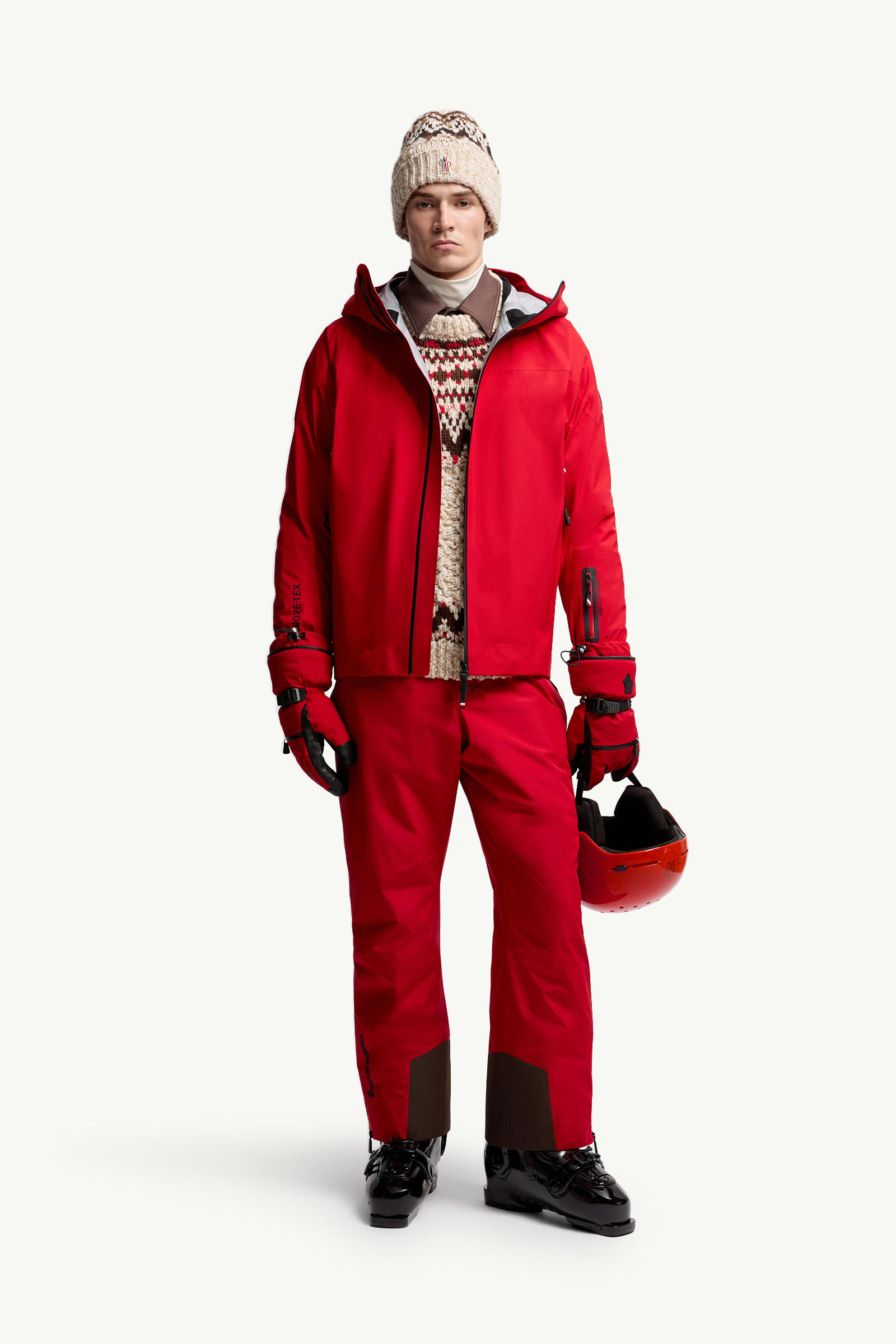 Hinterburgs Hooded GORE-TEX Ski Jacket Men Red Moncler 0