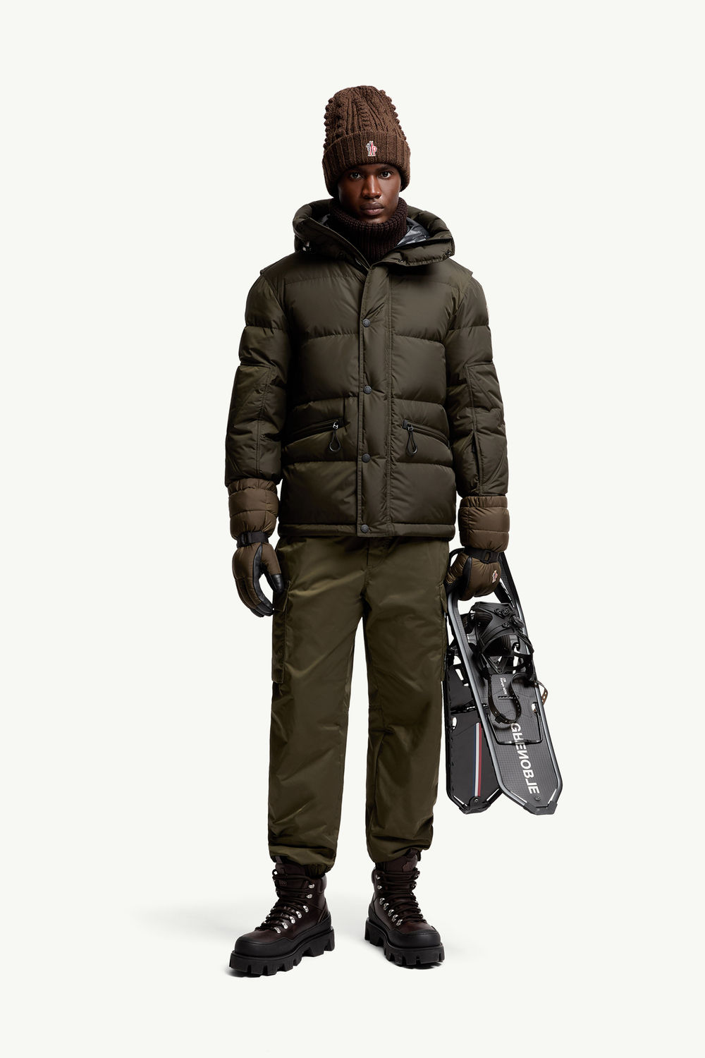 Kasanka Hooded Down Ski Jacket Men Olive Green Moncler 0