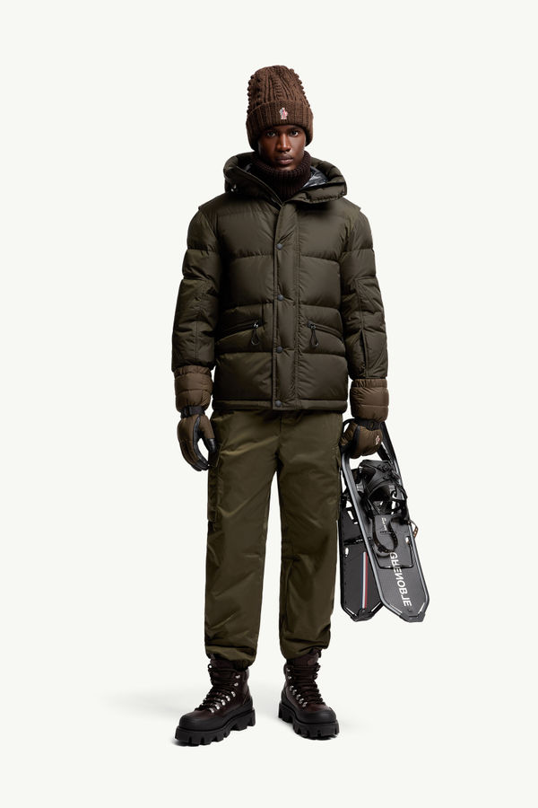 Kasanka Hooded Down Ski Jacket Men Olive Green Moncler 0