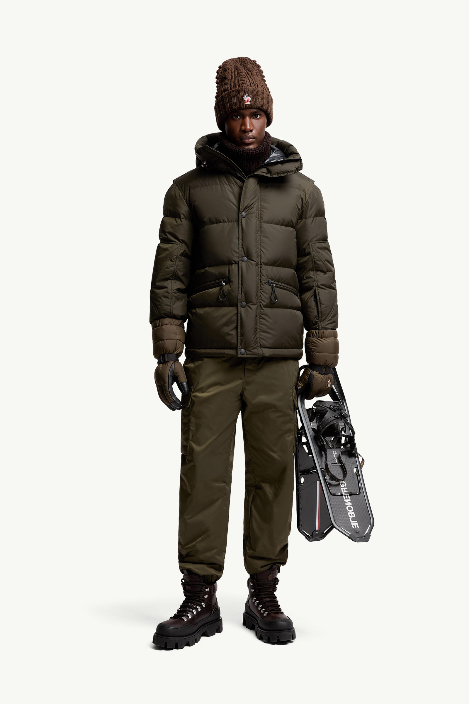 Kasanka Hooded Down Ski Jacket Men Olive Green Moncler 0