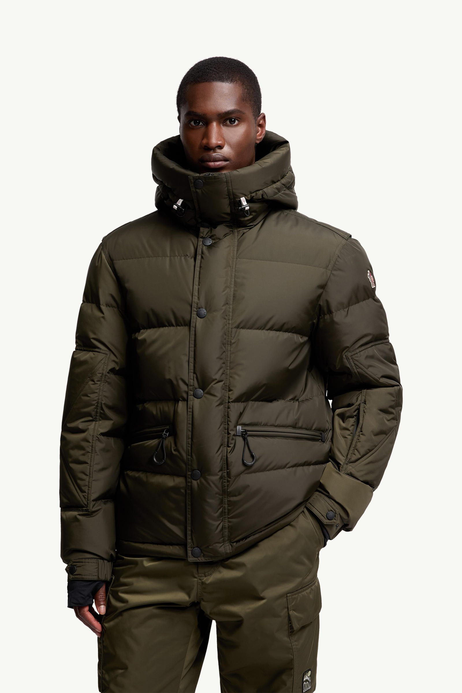 Kasanka Hooded Down Ski Jacket Men Olive Green Moncler 3