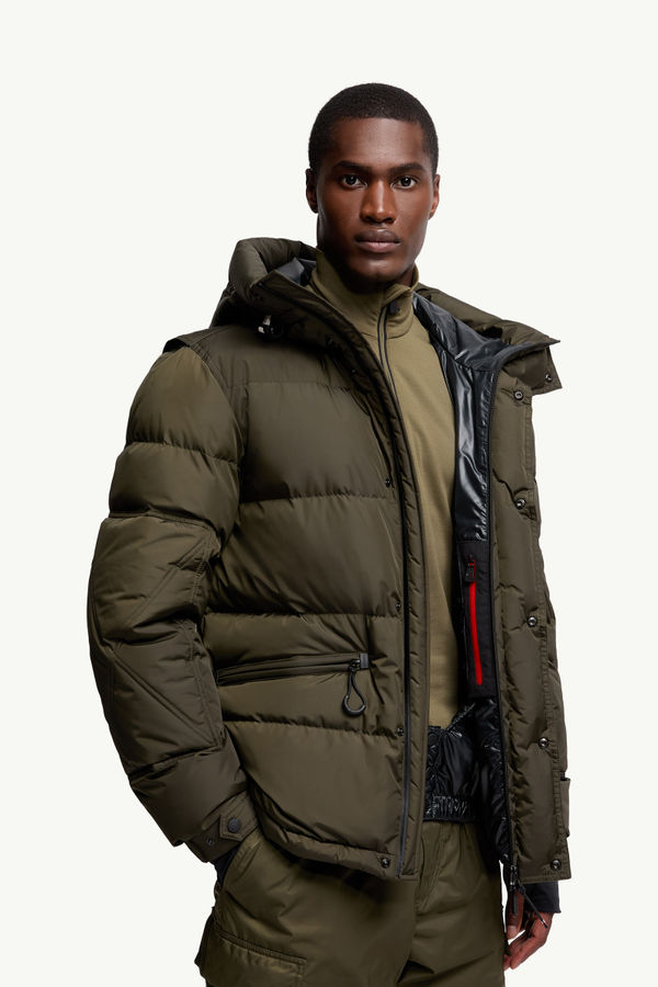 Kasanka Hooded Down Ski Jacket Men Olive Green Moncler 5
