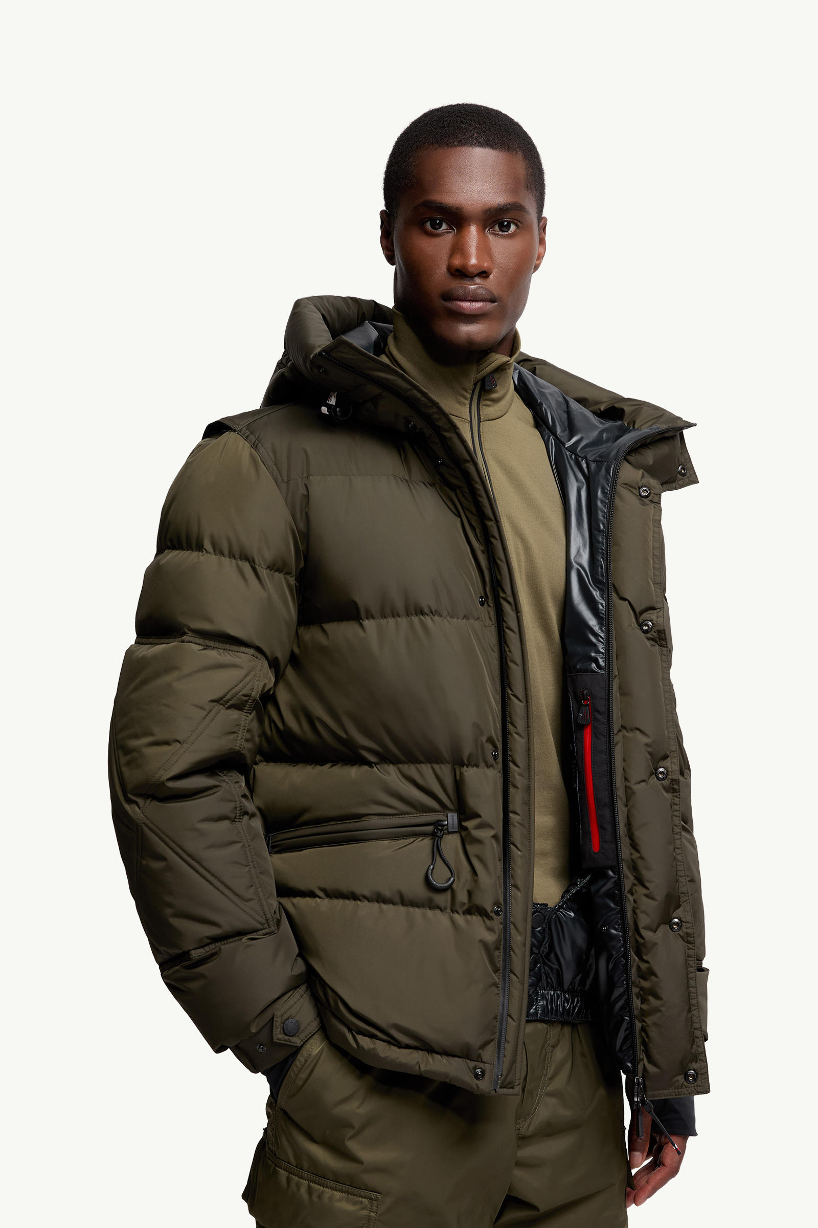 Kasanka Hooded Down Ski Jacket Men Olive Green Moncler 5