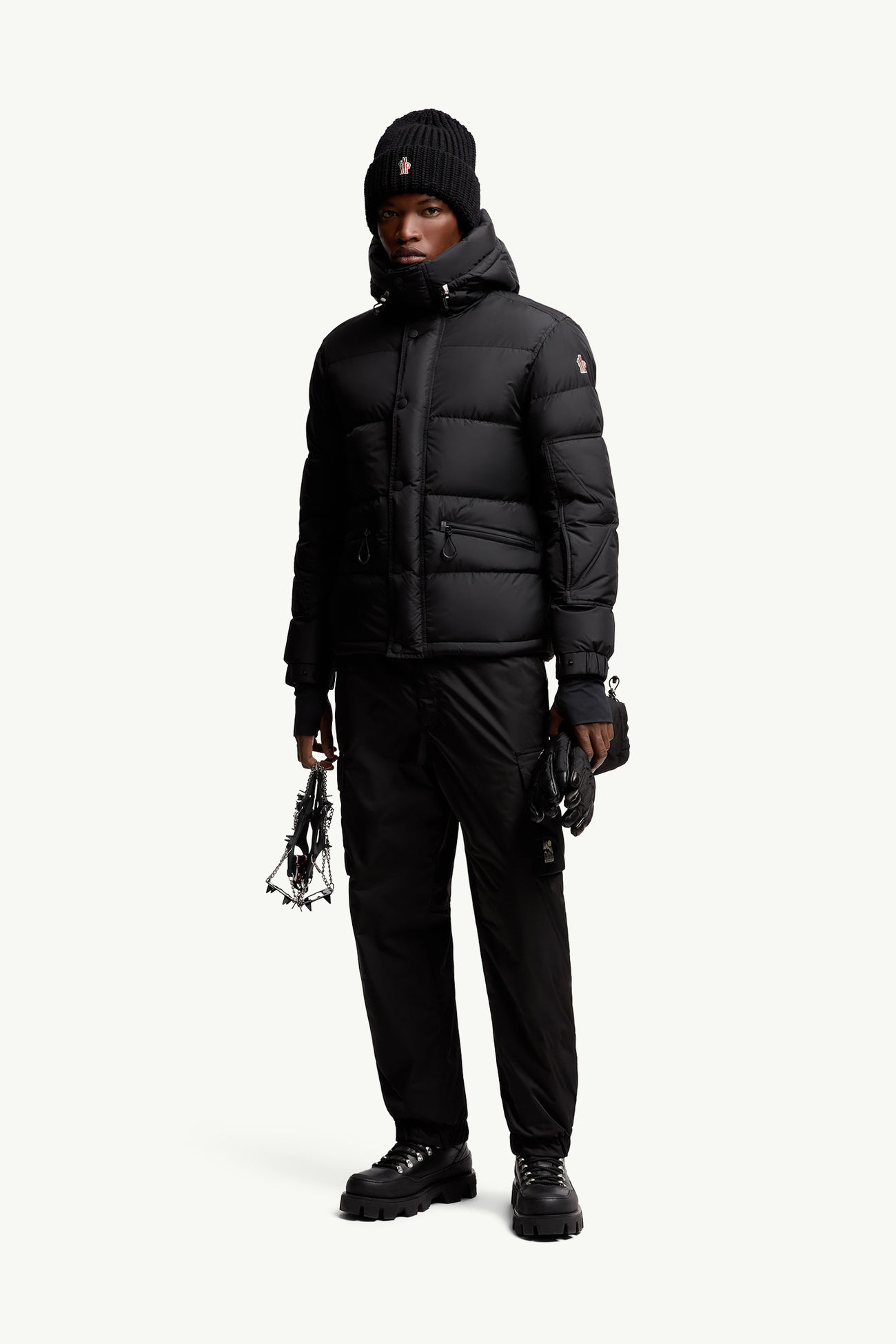 Giacca da sci Kasanka imbottita con cappuccio Uomo Nero Moncler 0