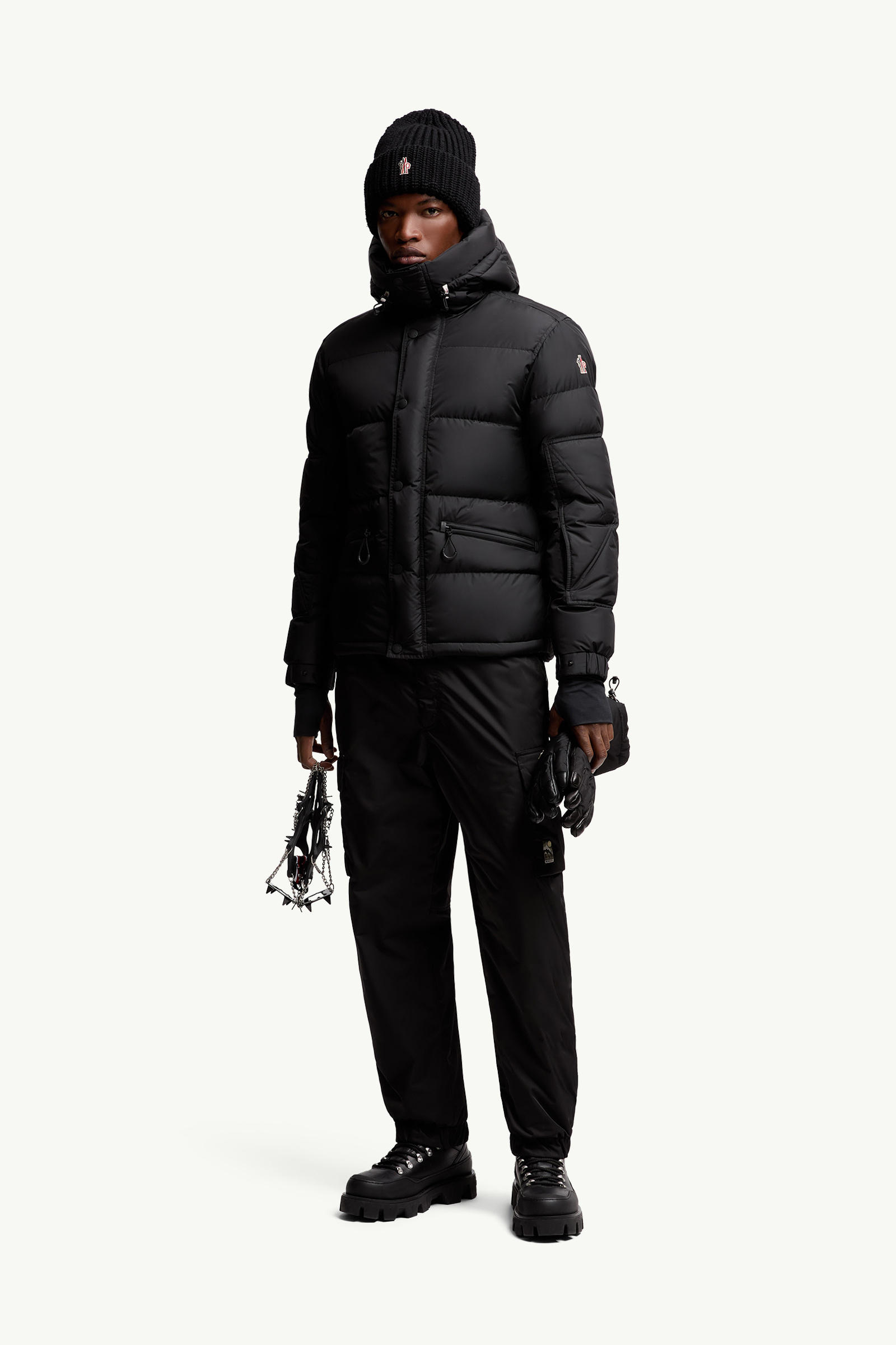 Kasanka Hooded Down Ski Jacket Men Black Moncler 0