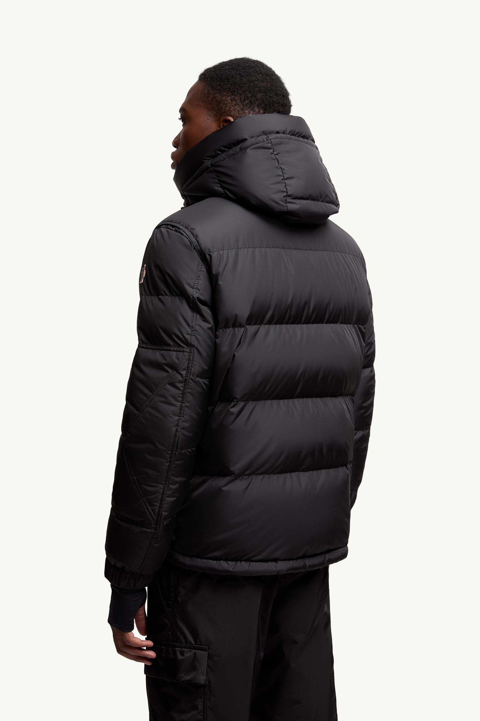 Black Kasanka Hooded Down Ski Jacket - Short Down Jackets for Men