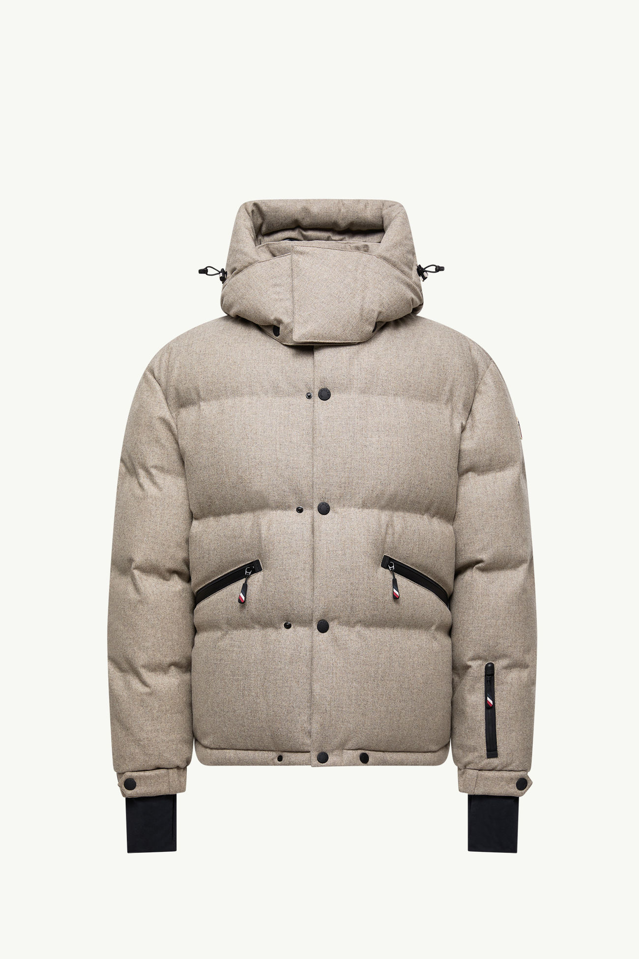 Krun Hooded Wool Down Ski Jacket Men Gray  Beige Moncler 2