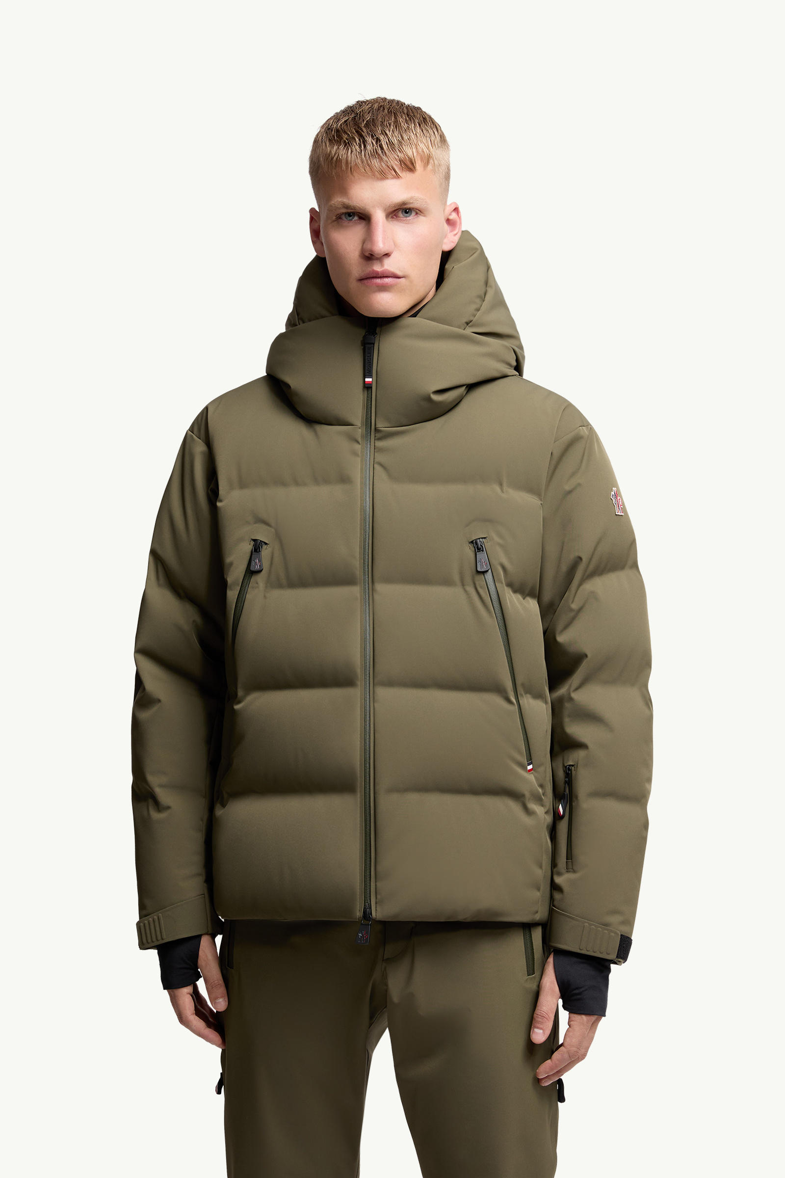 Fellberg Hooded Down Ski Jacket Men Olive Green Moncler 3