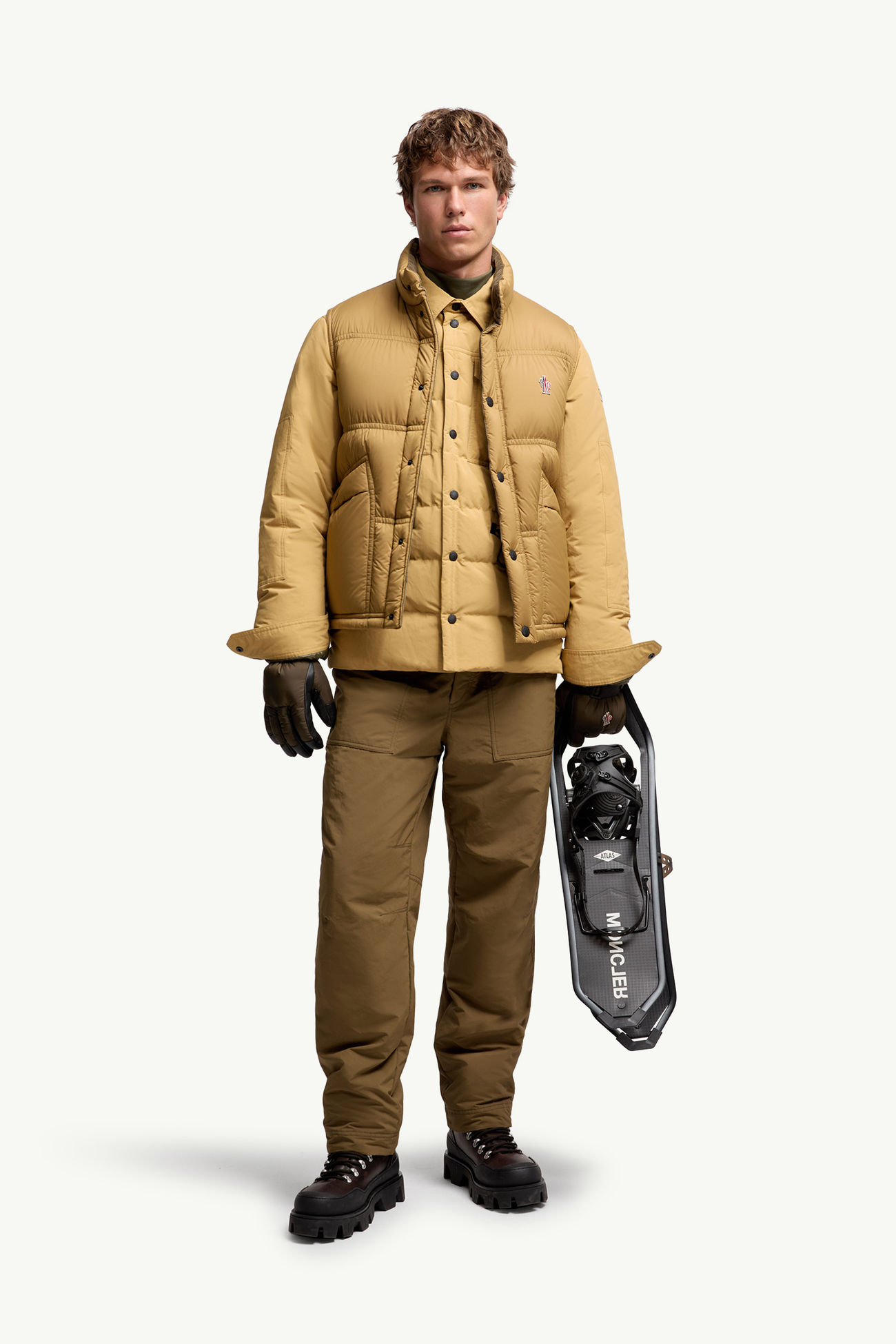 Chaleco plumífero Aul Hombre Beige Camel Moncler 0