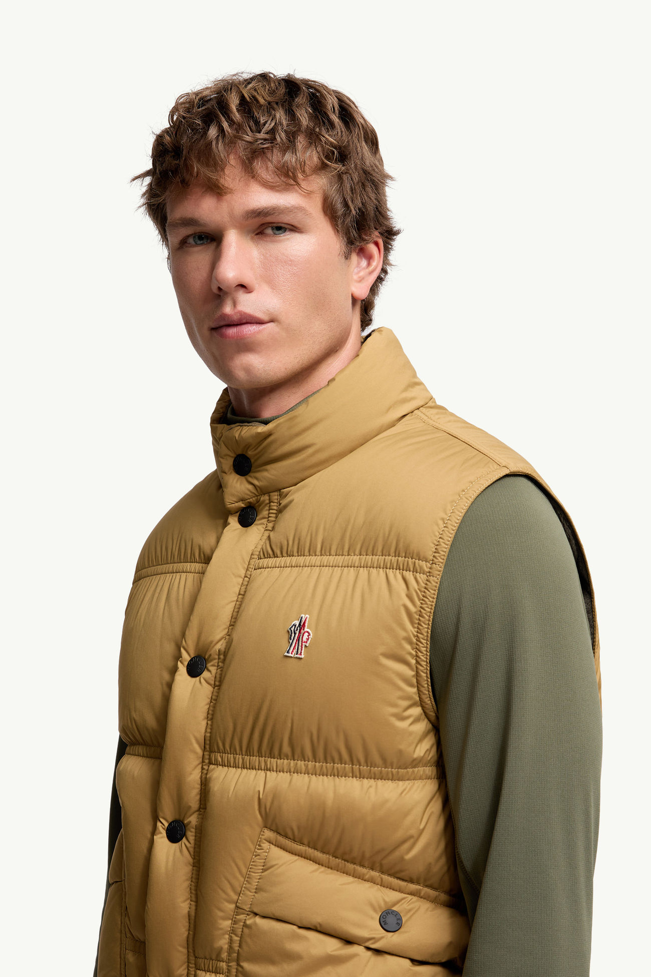 Aul Down Gilet Men Camel Beige Moncler 1