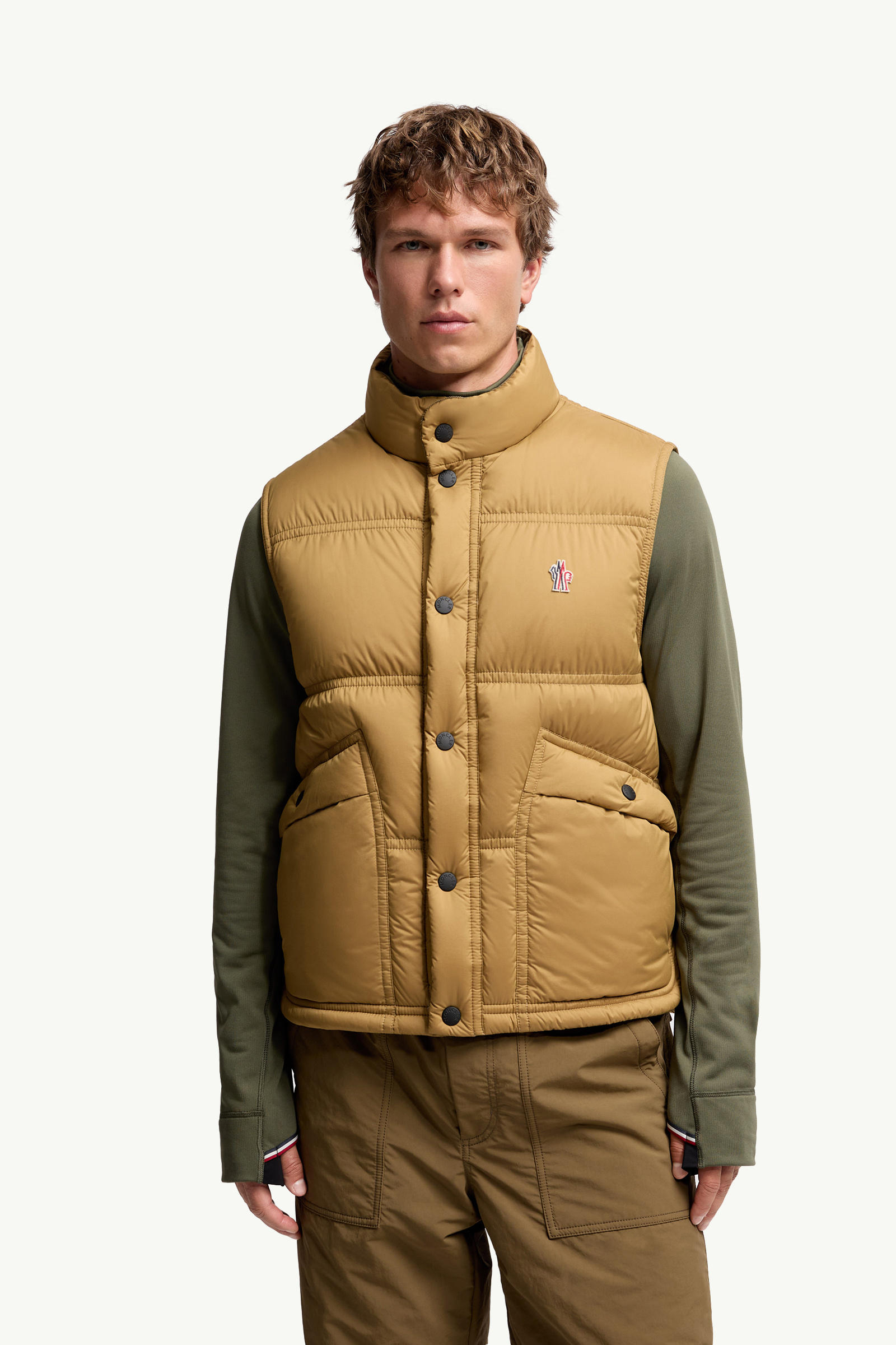 Aul Down Gilet Men Camel Beige Moncler 3