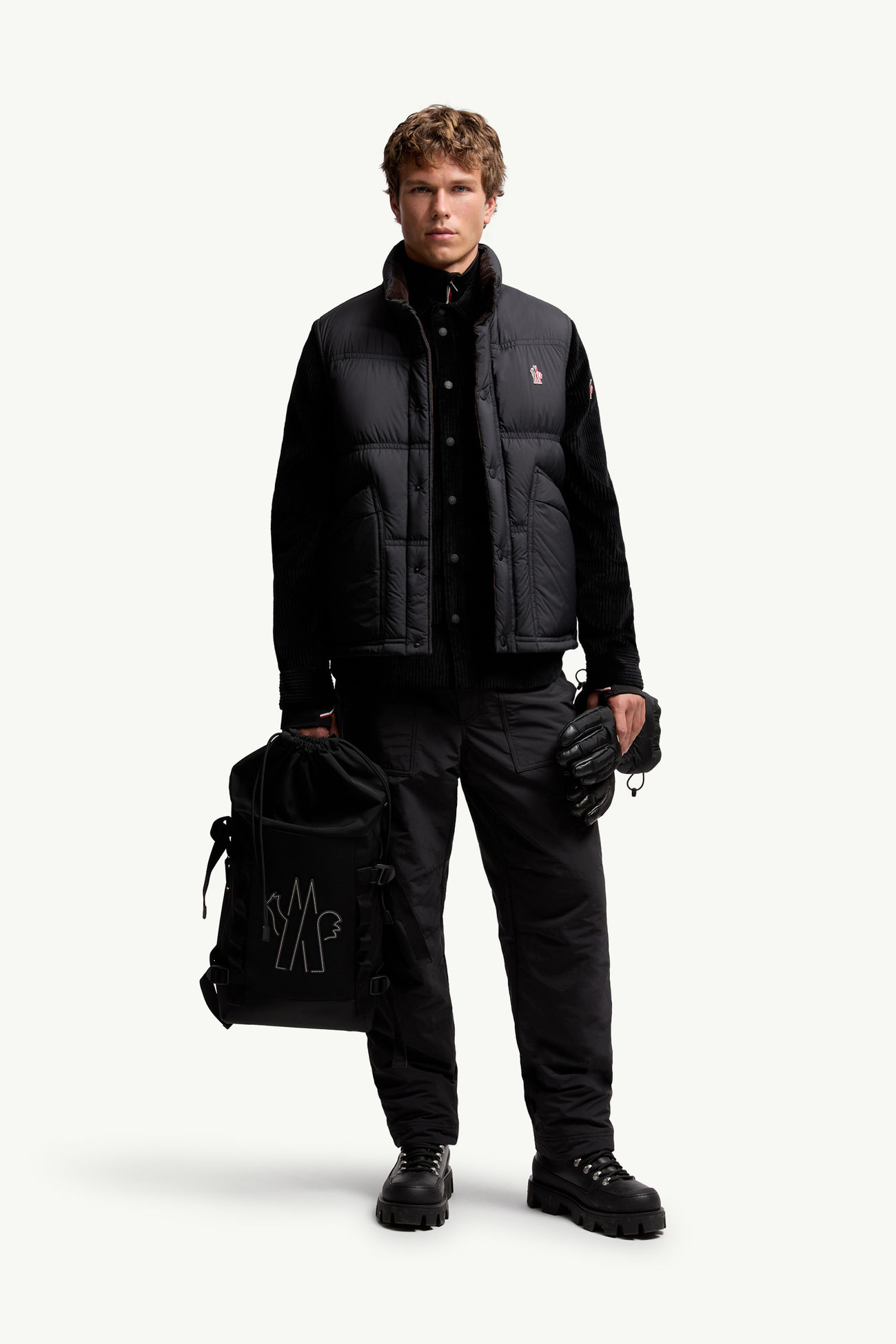 Aul羽絨背心 男士 黑色 Moncler 0