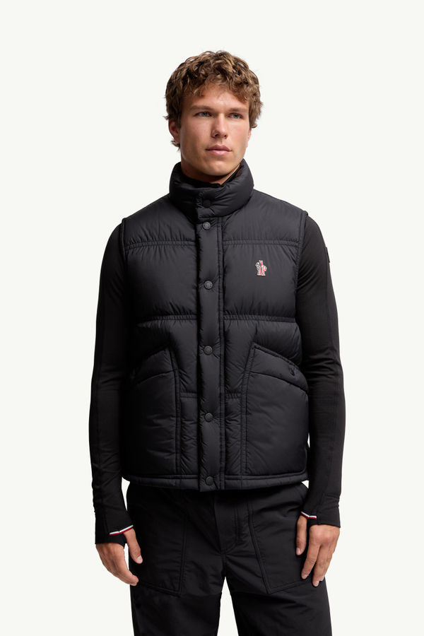 Gilet Imbottito in Piuma Aul Uomo Nero Moncler 3