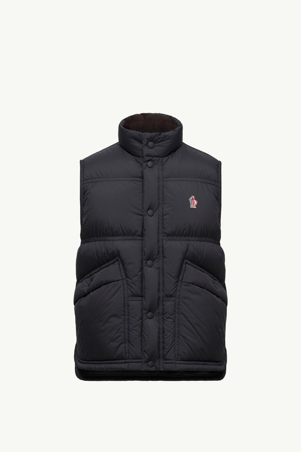 Gilet Imbottito in Piuma Aul Uomo Nero Moncler 2