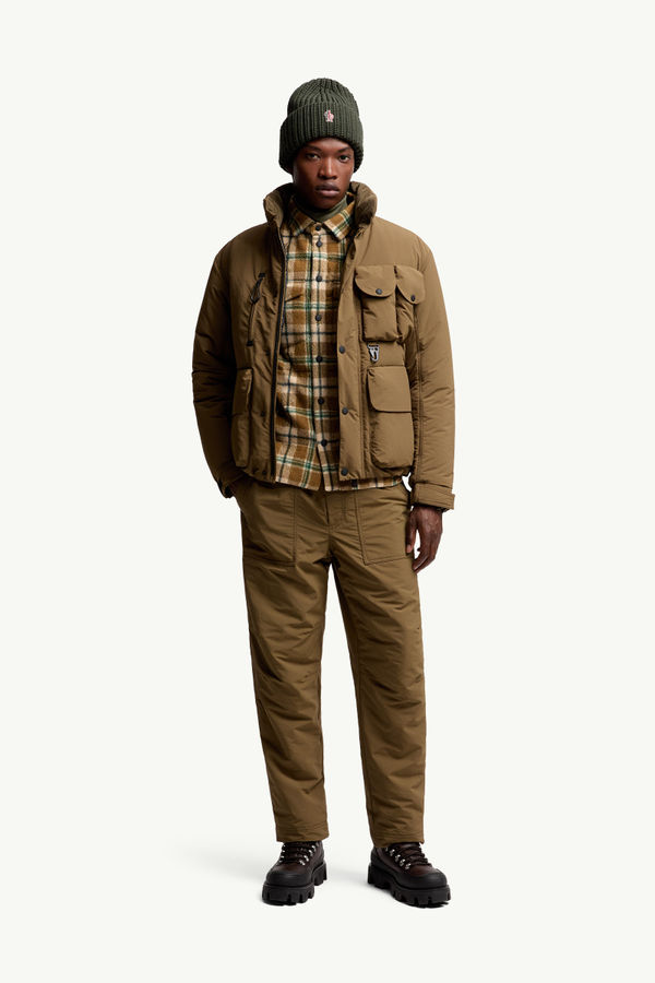 Biganos Short Down Jacket Men Khaki Moncler 0
