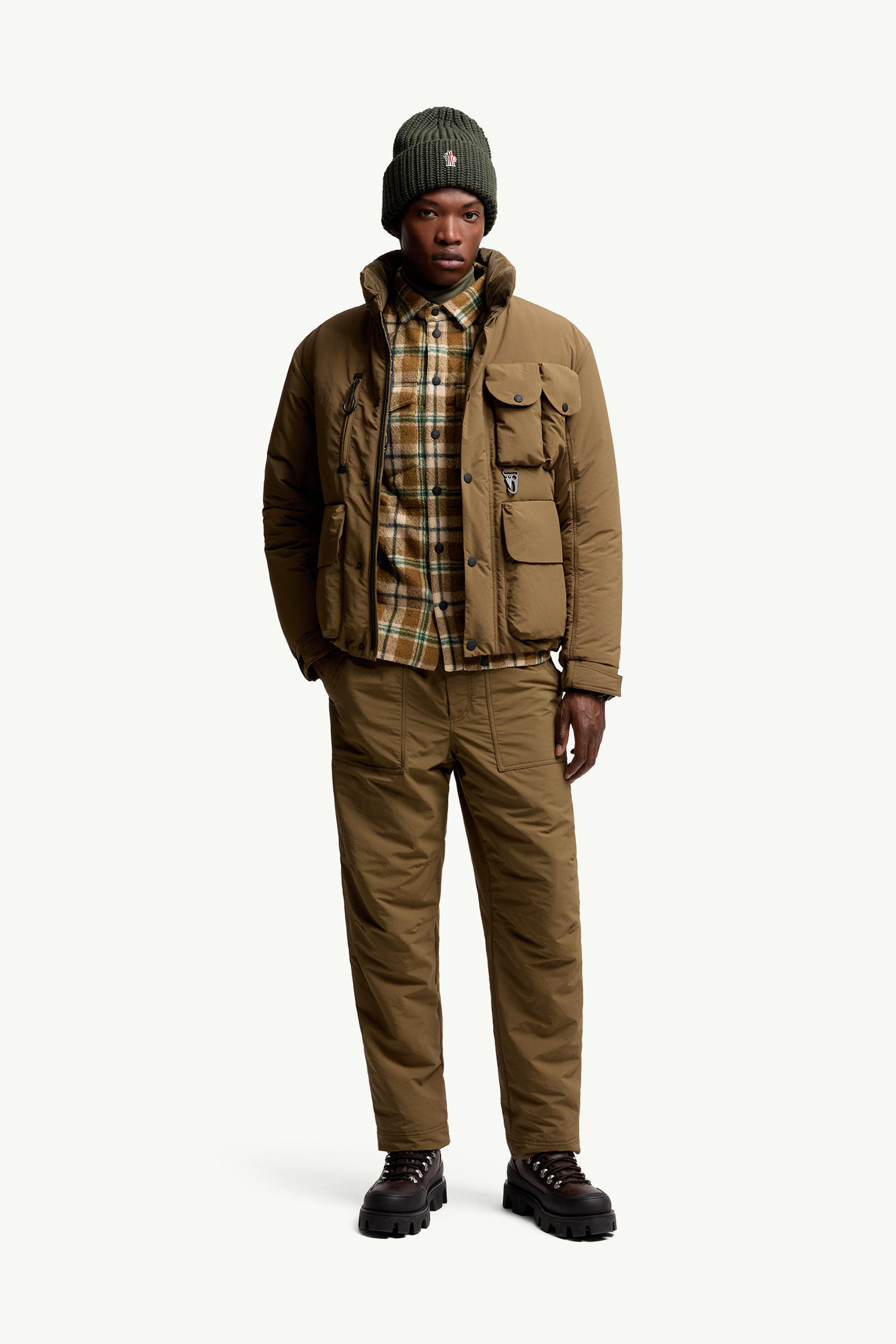 Biganos Short Down Jacket Men Khaki Moncler 0