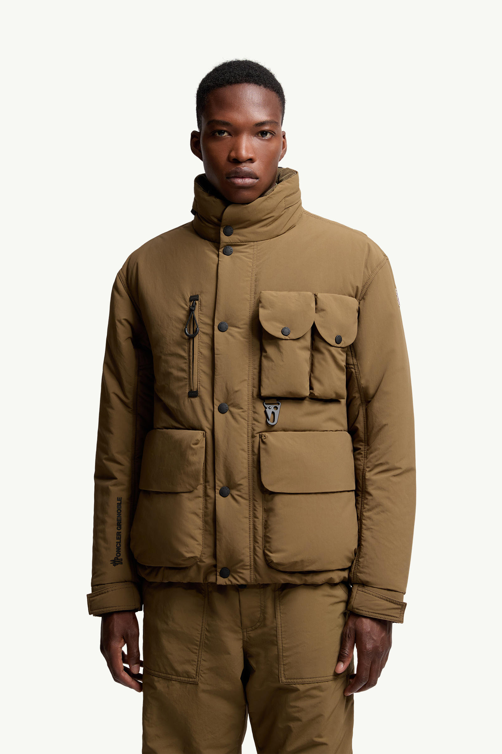 Biganos Short Down Jacket Men Khaki Moncler 3