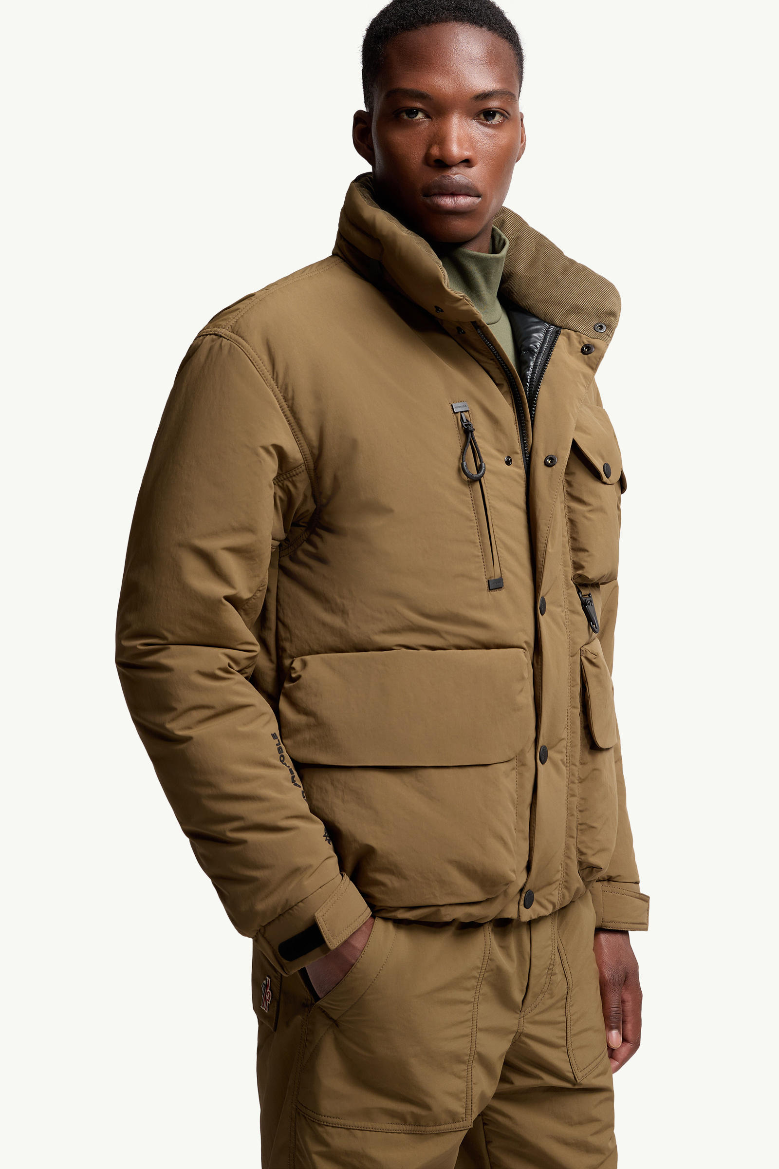 Biganos Short Down Jacket Men Khaki Moncler 5