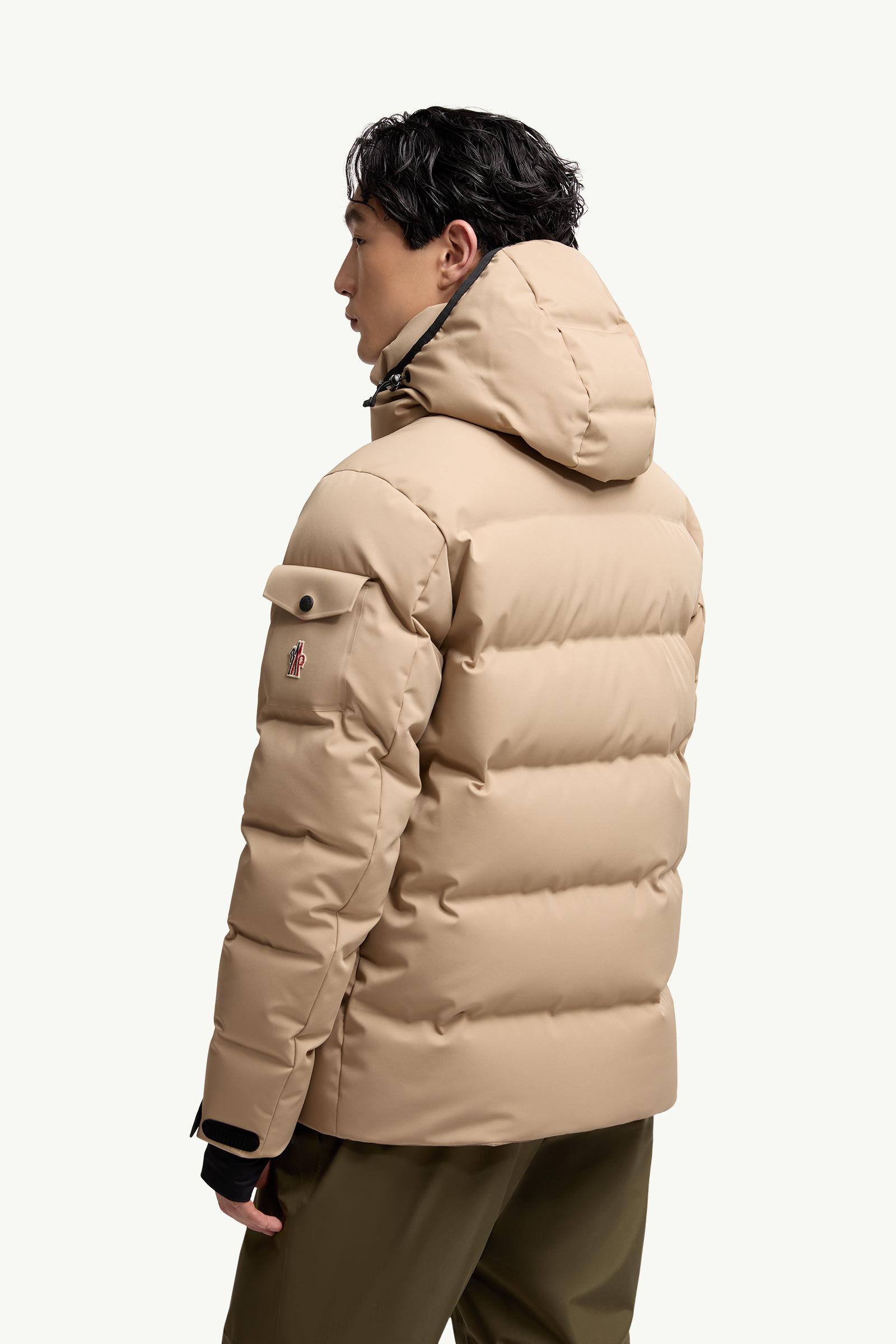 Light Beige Montgetech Hooded Short Down Jacket - Short Down