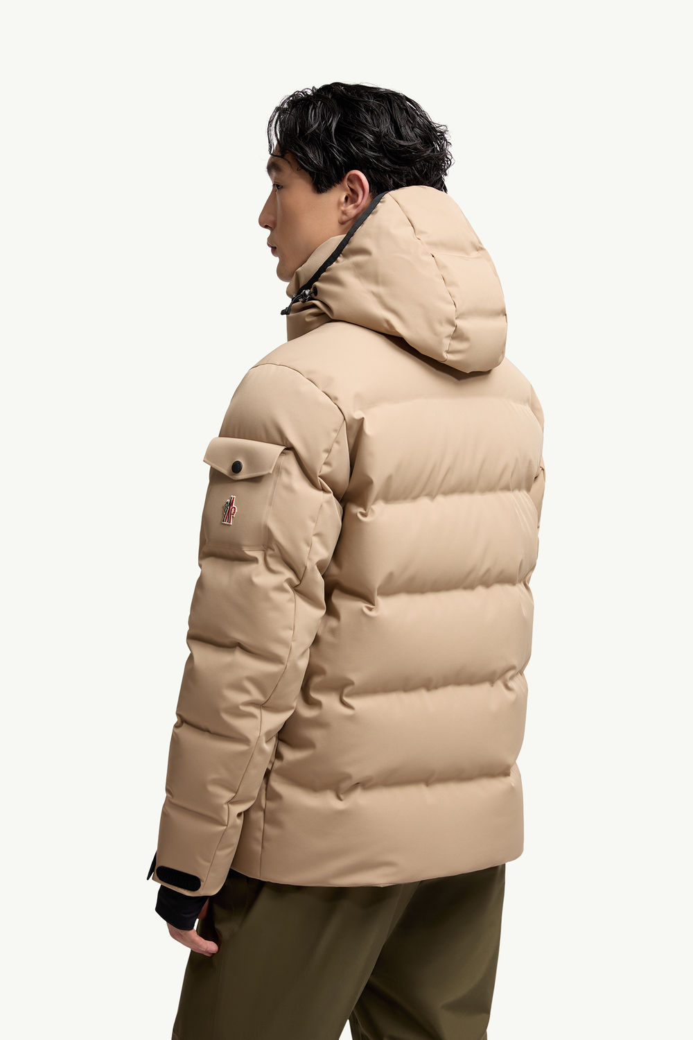 Montgetech Hooded Short Down Jacket Men Light Beige Moncler 4