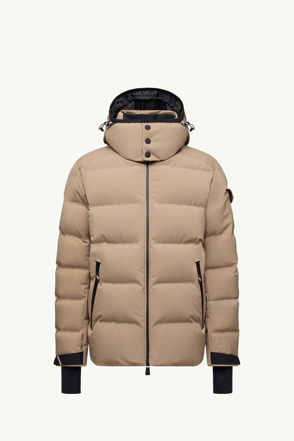 Montgetech Hooded Short Down Jacket Men Light Beige Moncler 2