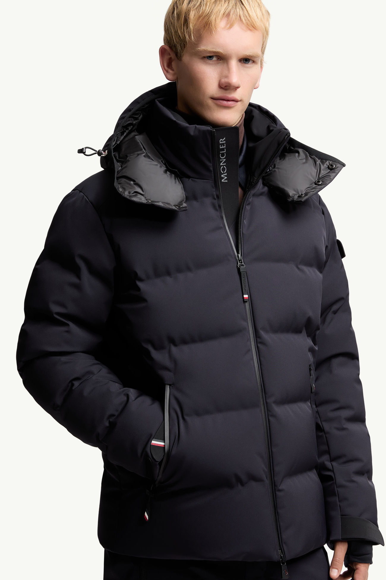 Montgetech Hooded Insulated Ski Jacket Men Navy Blue Moncler 6
