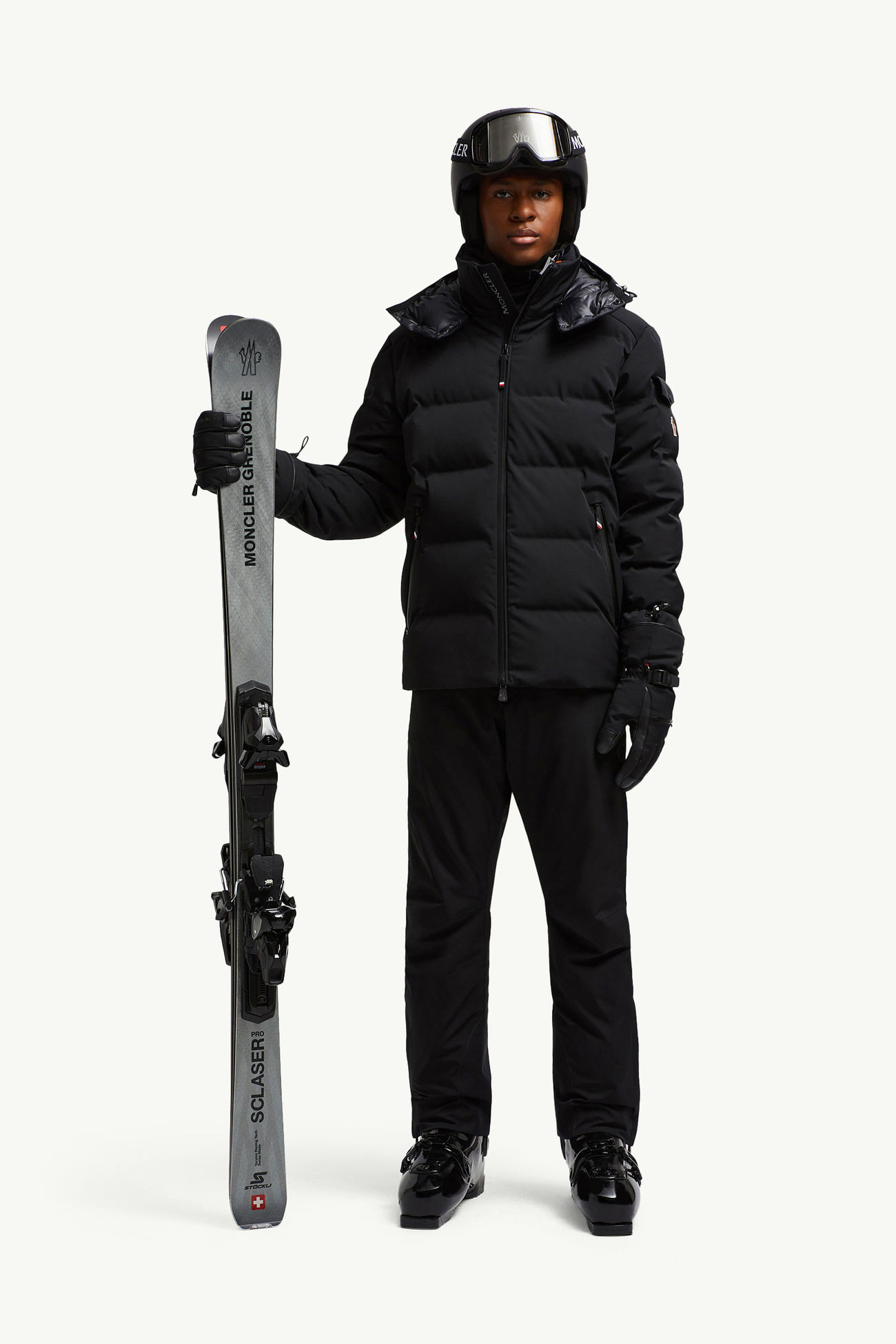 Plumífero de esquí con capucha Montgetech Hombre Negro Moncler 0