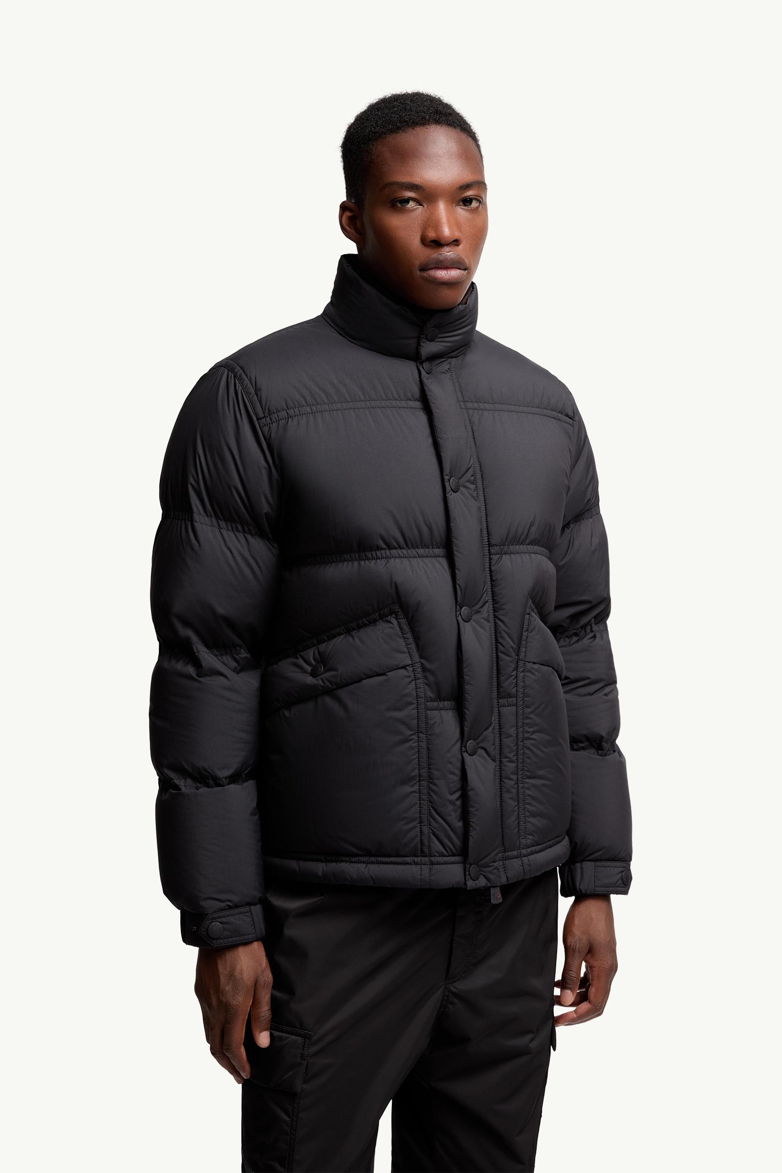 Black Sernur Short Down Jacket - Short Down Jackets for Men