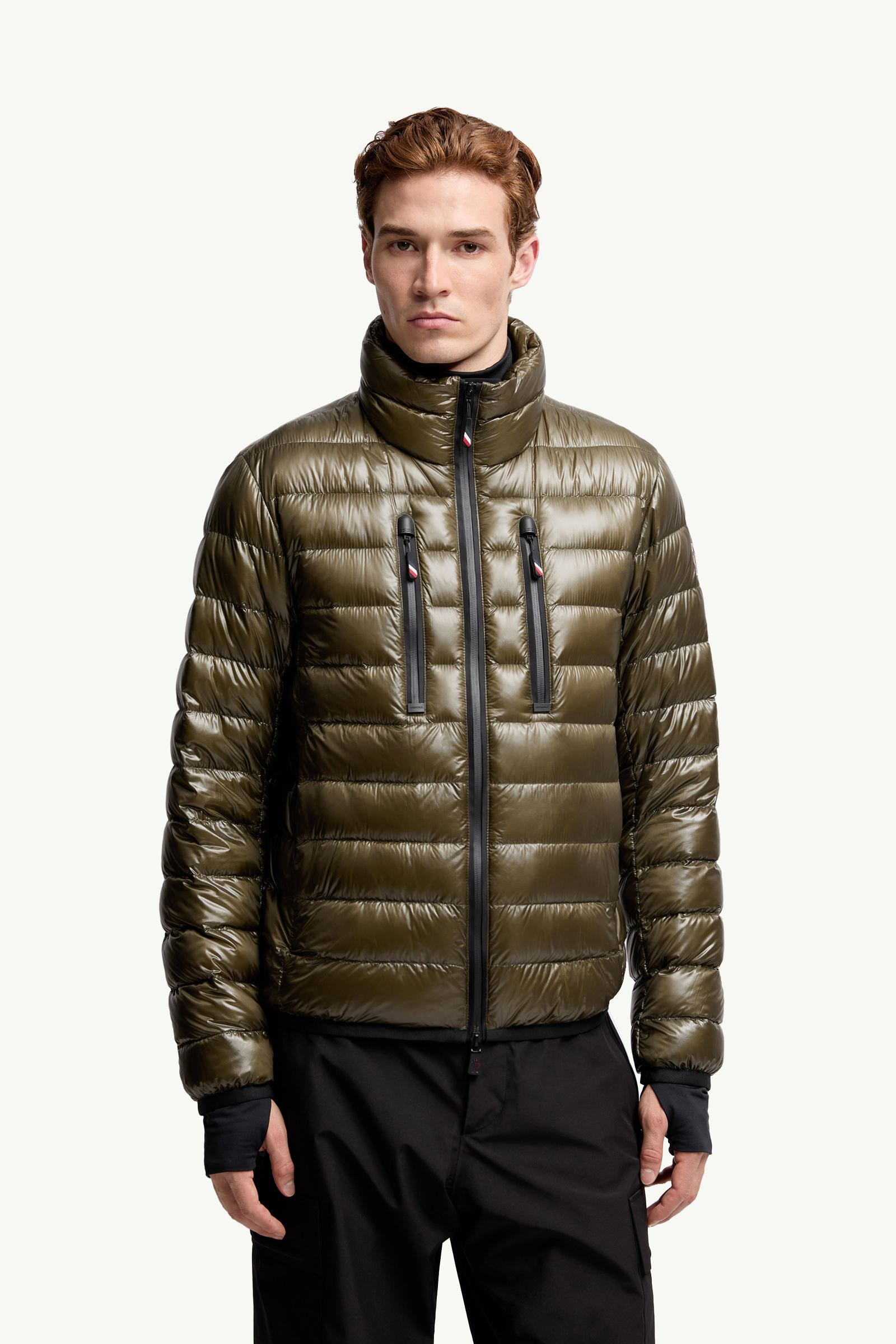 Hers Packable Down Ski Jacket Men Olive Green Moncler 3